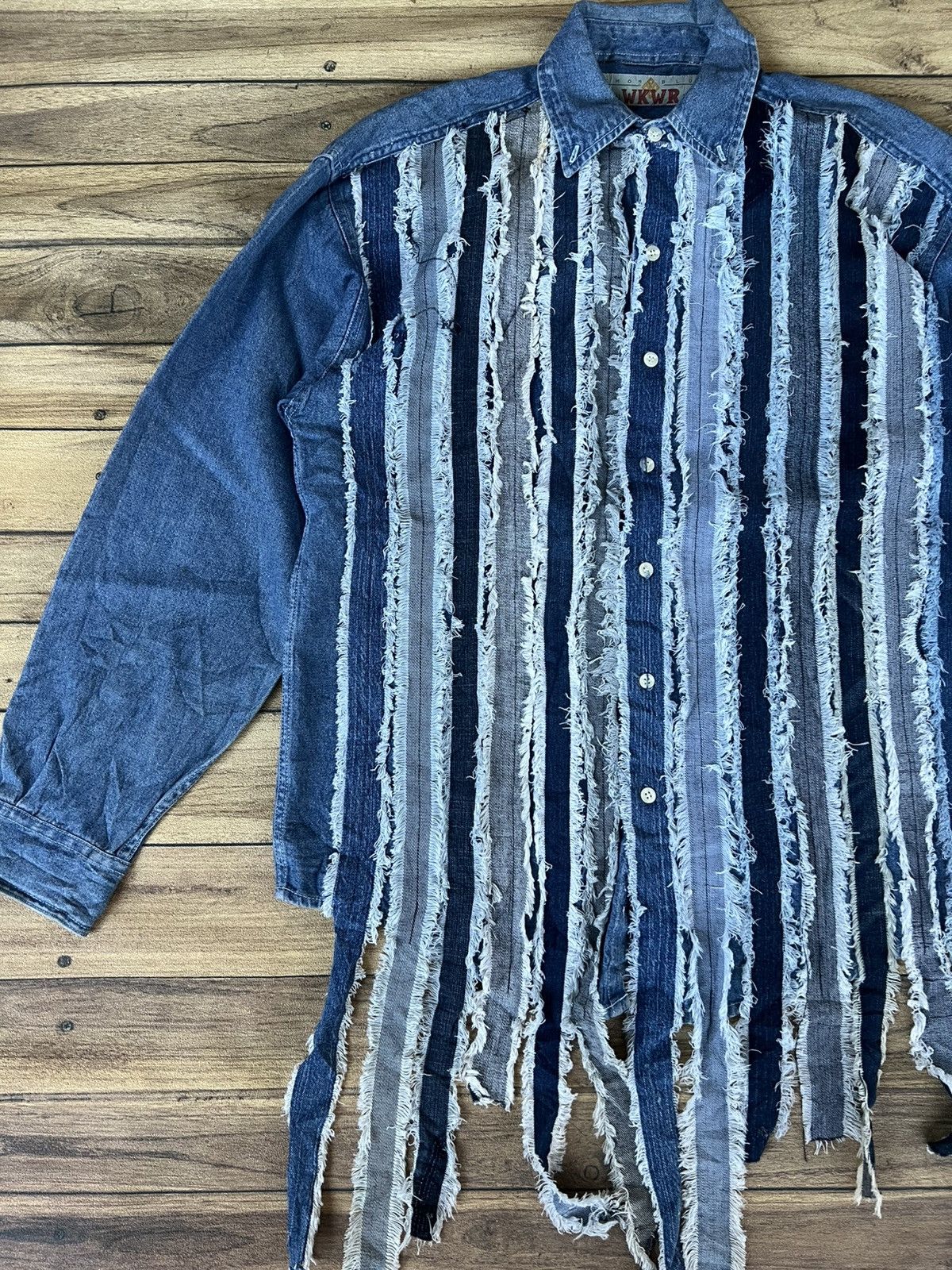 Anchor Blue Rare !!! Anchor blue patchwork denim buttons Size US S / EU 44-46 / 1 - 2 Thumbnail