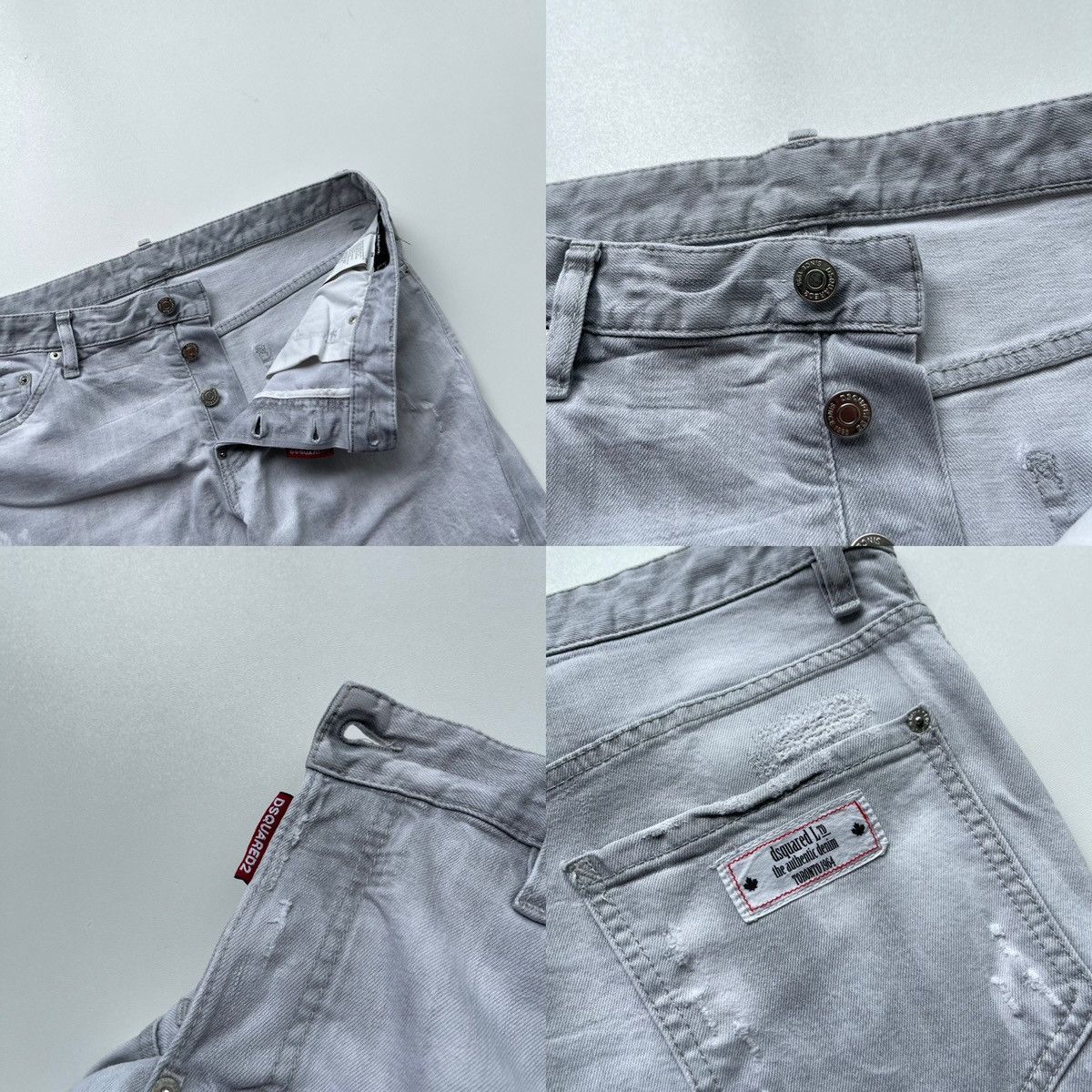 Dsquared2 Dsquared2 Distressed Sexy Twist Slim Fit Stretch Jeans Grey Size US 36 / EU 52 - 2 Thumbnail