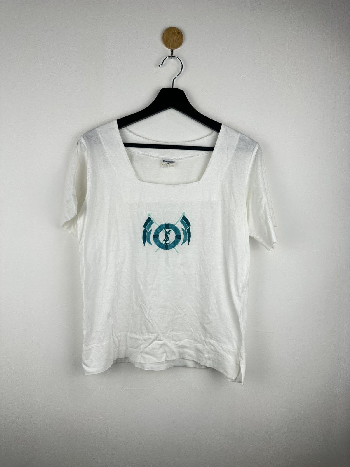 Yves Saint Laurent Vintage Yves Saint Laurent Embroidered Tee Size XS / US 0-2 / IT 36-38 - 1 Thumbnail