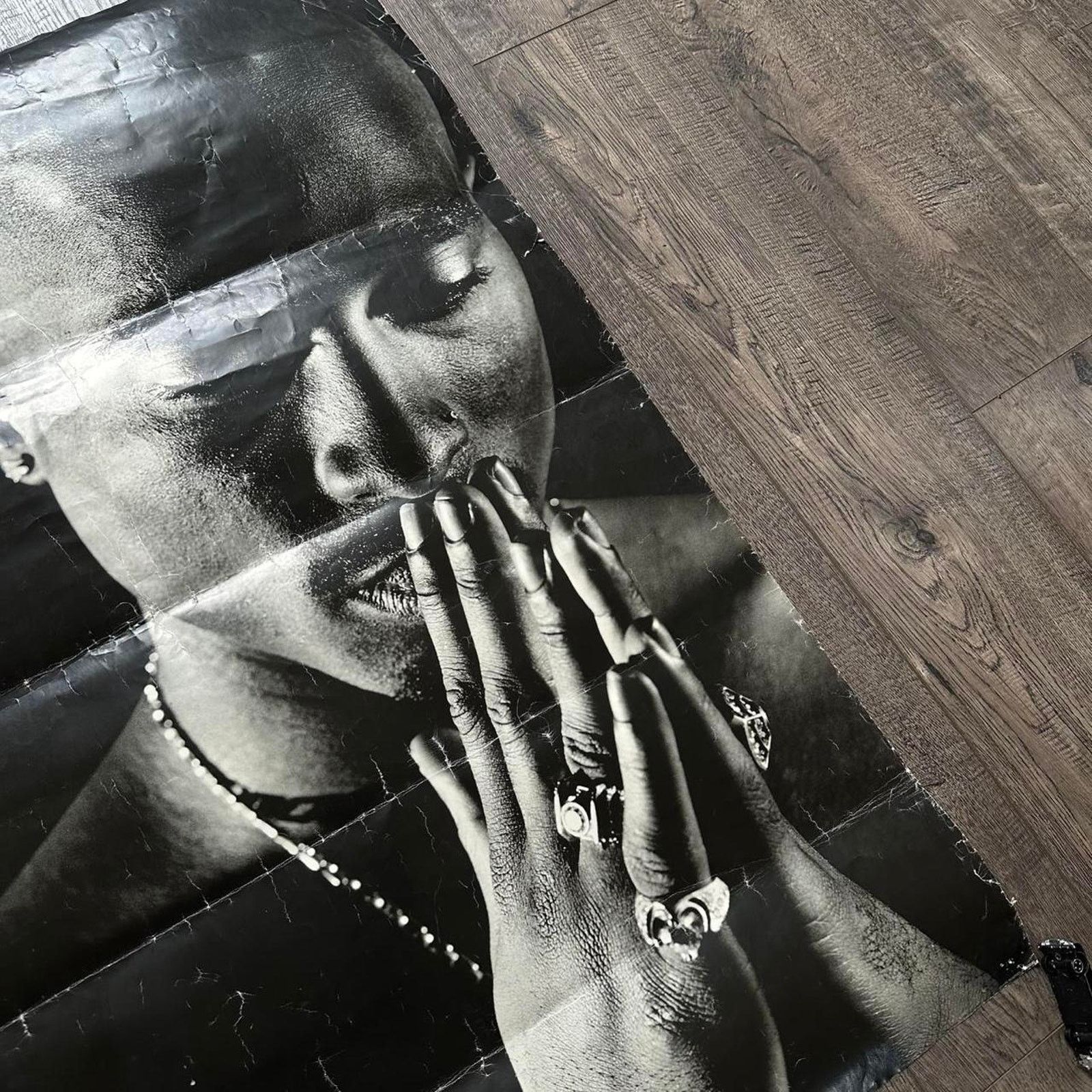 Vintage Vintage Tupac 2Pac Shakur Rap Hip Hop Music Poster Size ONE SIZE - 4 Thumbnail