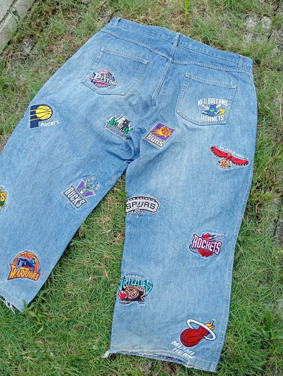 NBA Vintage Unk NBA Embroidery All Team Big Size Jeans Size US 40 / EU 56 - 7 Thumbnail