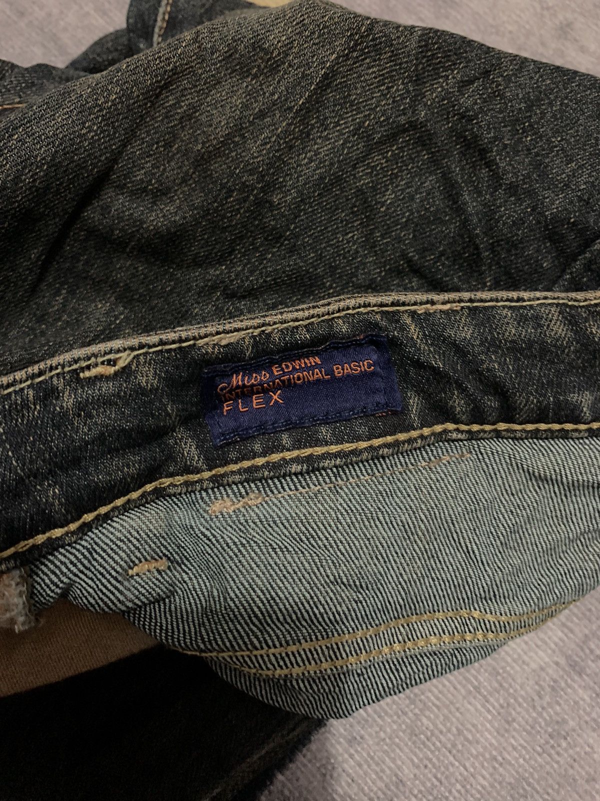 Vintage Y2K EDWIN BOOT CUT DENIM PANTS Size US 27 - 8 Thumbnail