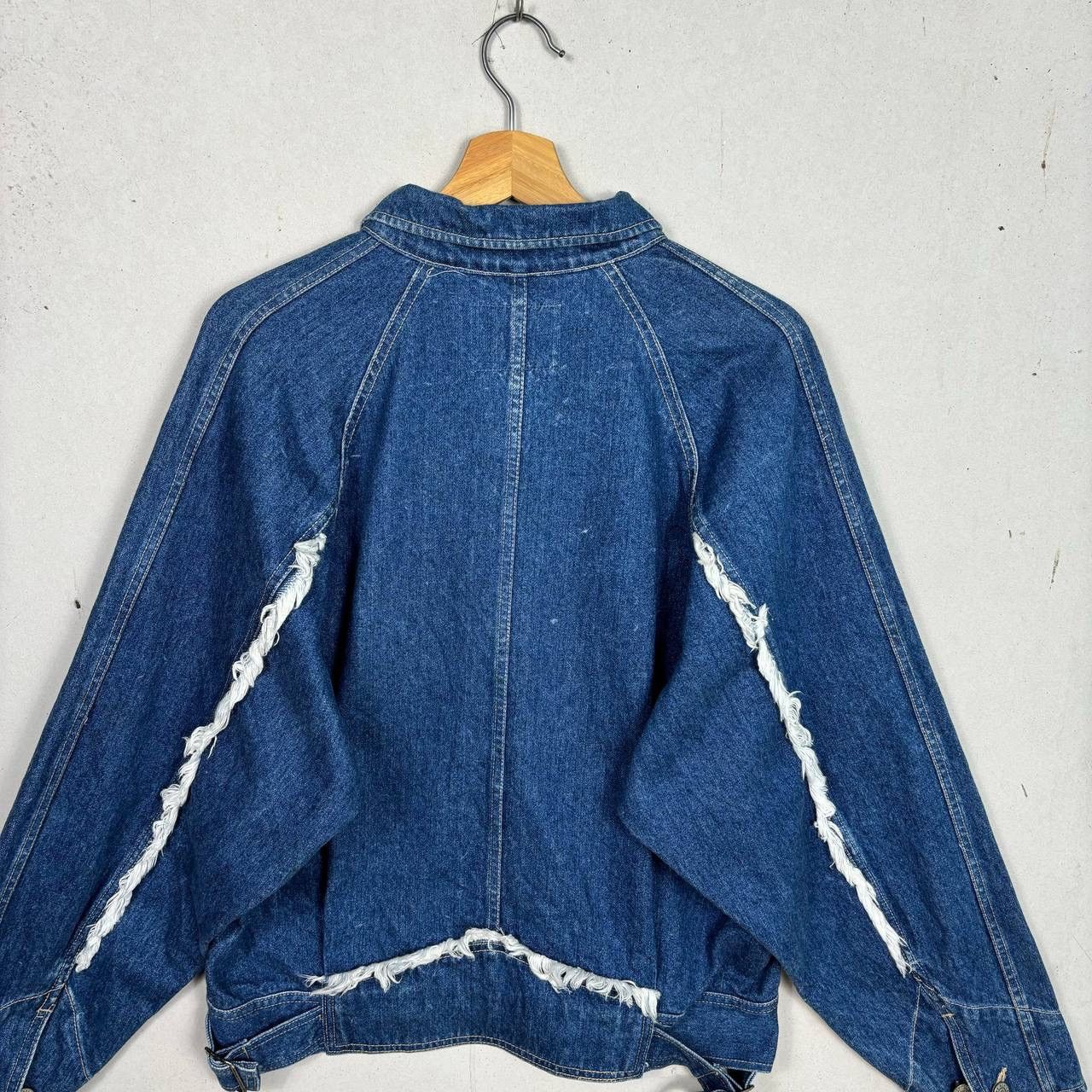 Japanese Brand Vintage Frankie 3052 Japanese Denim Flag Jacket Raglan Size US L / EU 52-54 / 3 - 6 Thumbnail