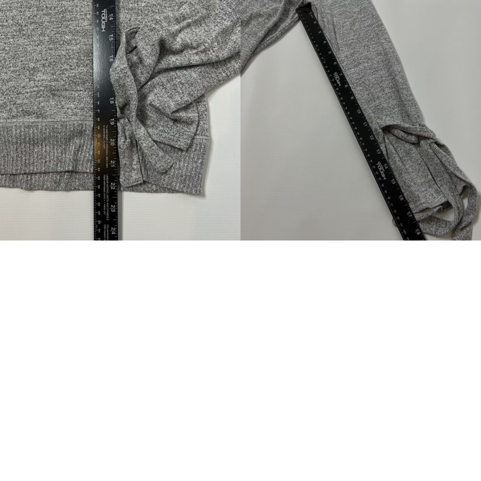 Abercrombie & Fitch Abercrombie & Fitch Gray Pullover Sweater Crew Neck Flare Sleeves With Tie Size Small Womens Knitted Knit Casual/Workwear Size S / US 4 / IT 40 - 8 Thumbnail