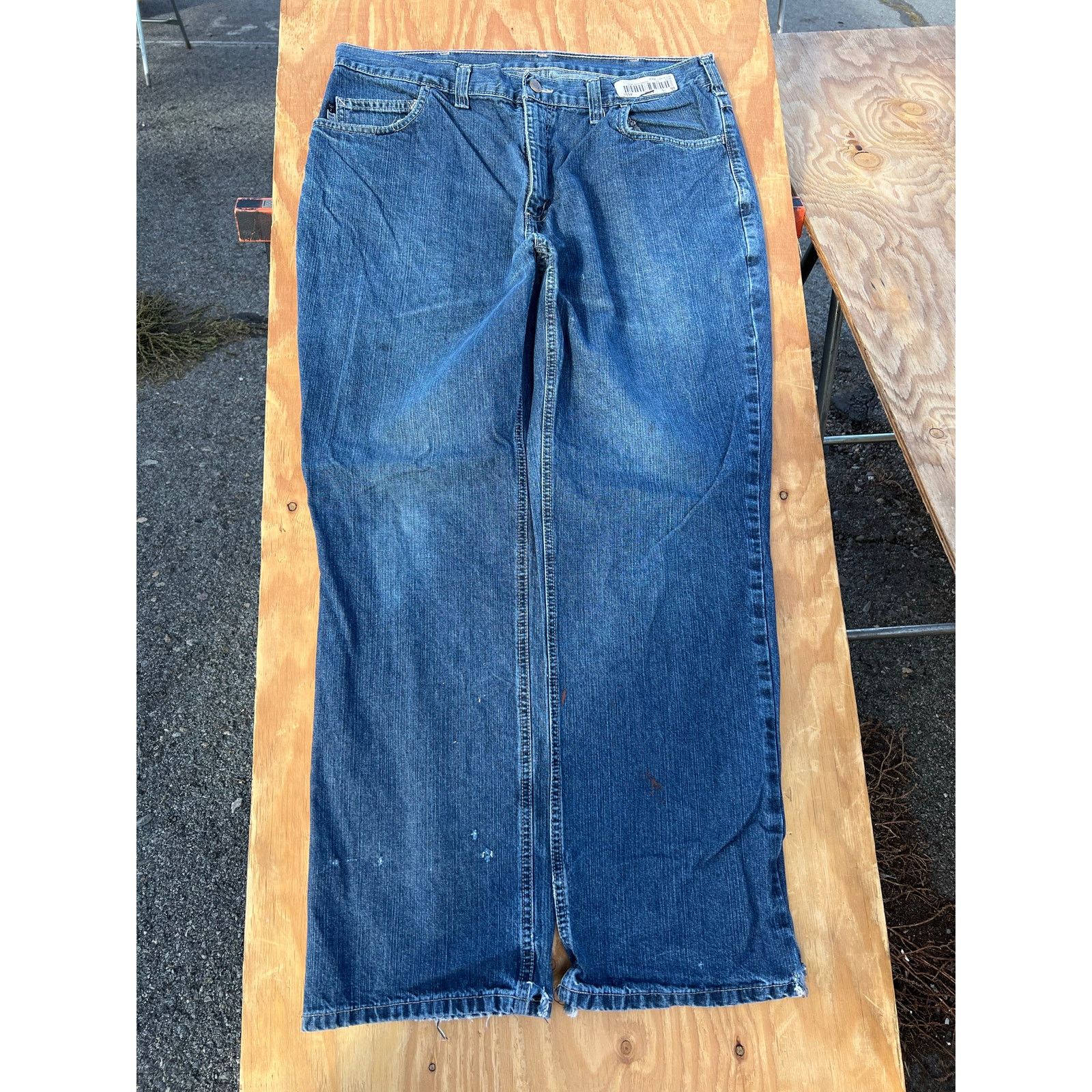 Carhartt Carhartt FR Jeans Mens 38x32 Blue Denim Utility Work Pants Size US 38 / EU 54 - 3 Thumbnail