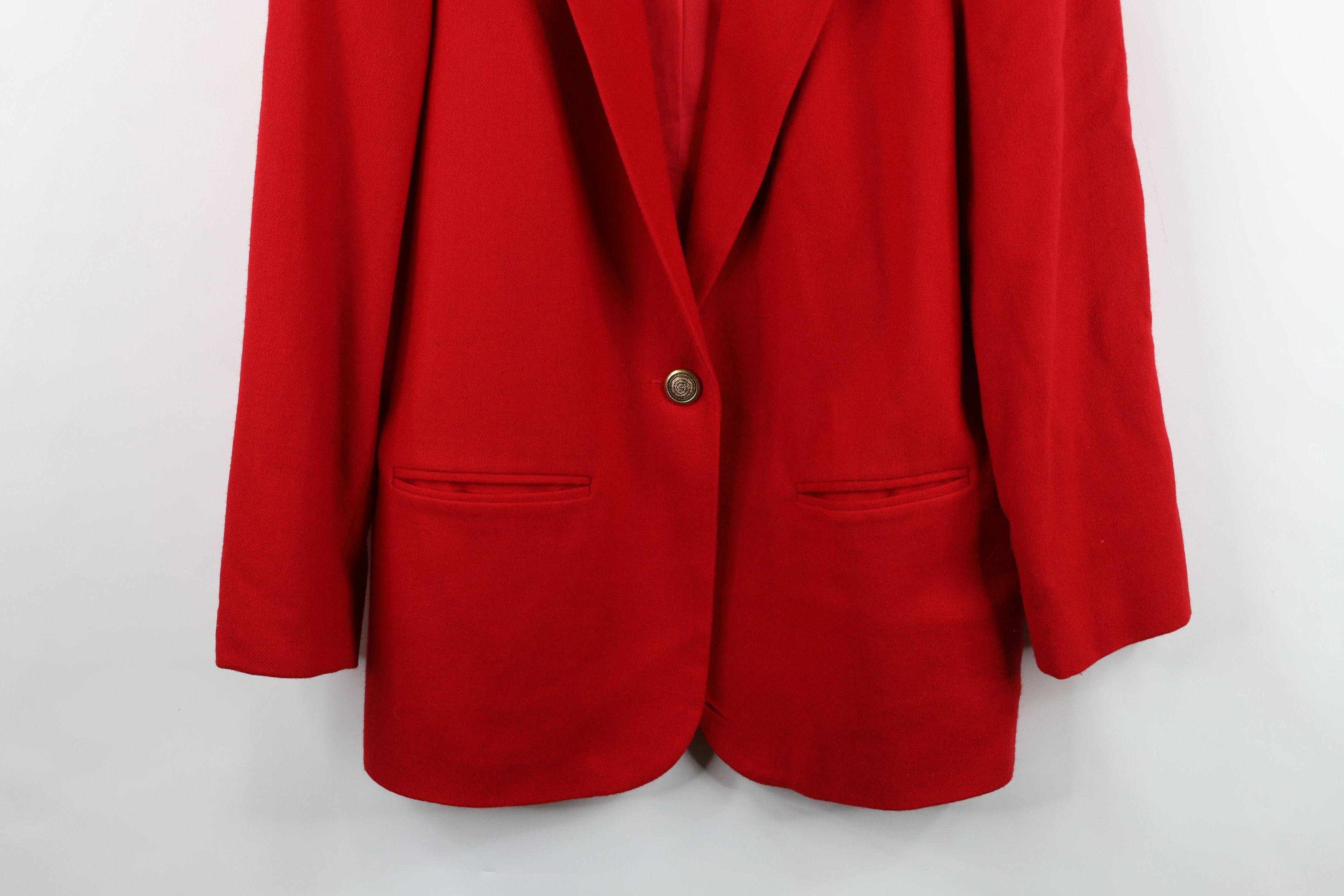Vintage Vintage 90s Streetwear Button Blazer Suit Coat Jacket Red Size XXL / US 16-18 / IT 52-54 - 3 Thumbnail