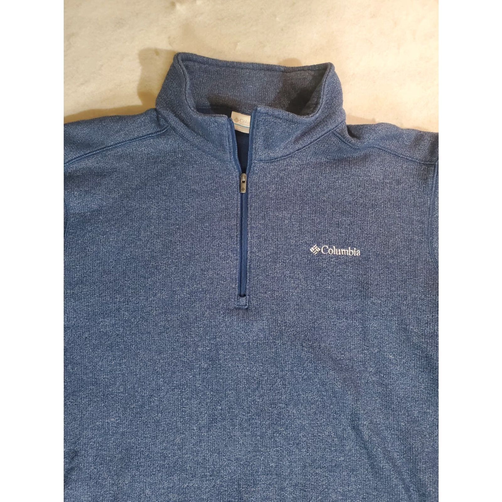 Vintage Columbia Signature Ortega Oaks 1/4 Zip Fleece Lined Pullover Blue Mens XLarge Size US XL / EU 56 / 4 - 2 Thumbnail