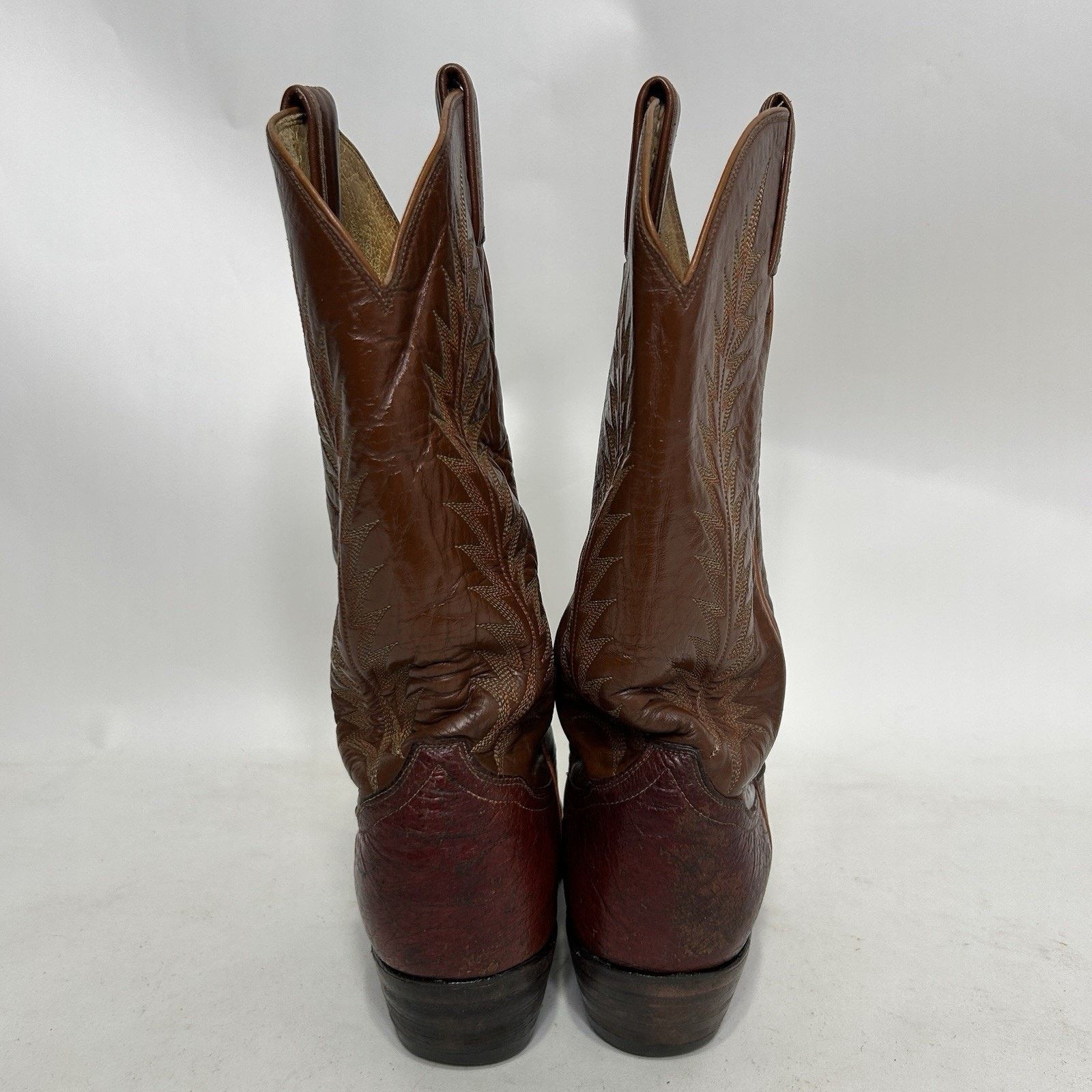 Tony Lama Vintage Tony Lama Leather Cowboy Boots Gold Label “Brown” Size US 8.5 / EU 41-42 - 5 Thumbnail