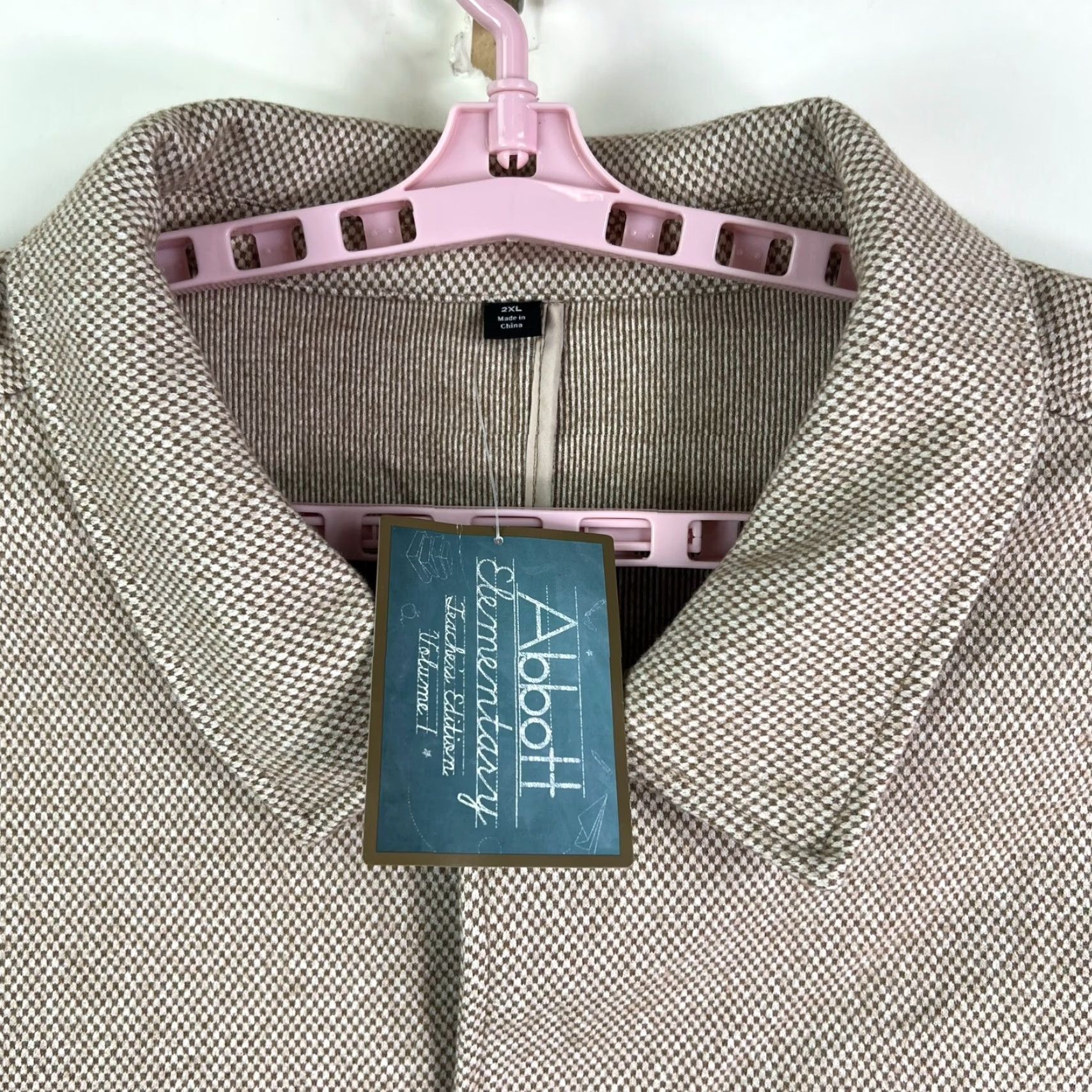 Vintage Warner Bros. Abbott Elementary Button-Up Jacket 2XL Beige NWT 90s School Teacher Mens Size US XXL / EU 58 / 5 - 3 Thumbnail
