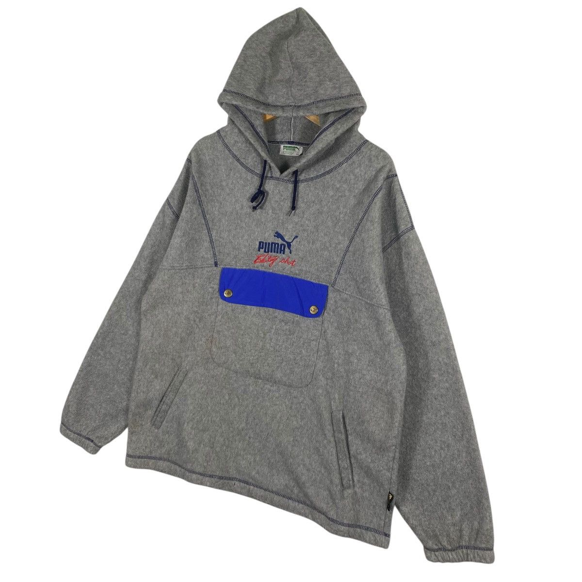 Puma × Vintage Vintage Puma Anorak Fleece Hoodie L Size Grey Colour Size US L / EU 52-54 / 3 - 2 Thumbnail