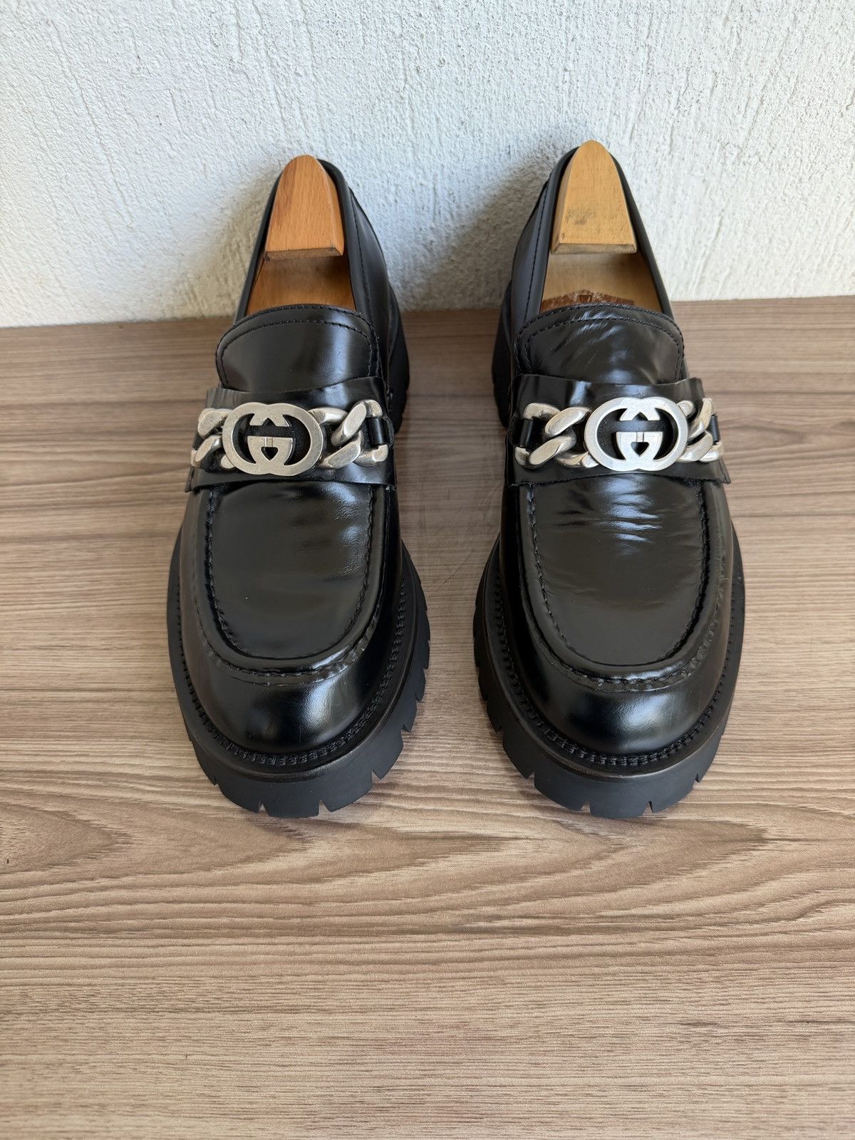 Gucci GG chain lug sole loafers Size US 8 / EU 41 - 5 Thumbnail