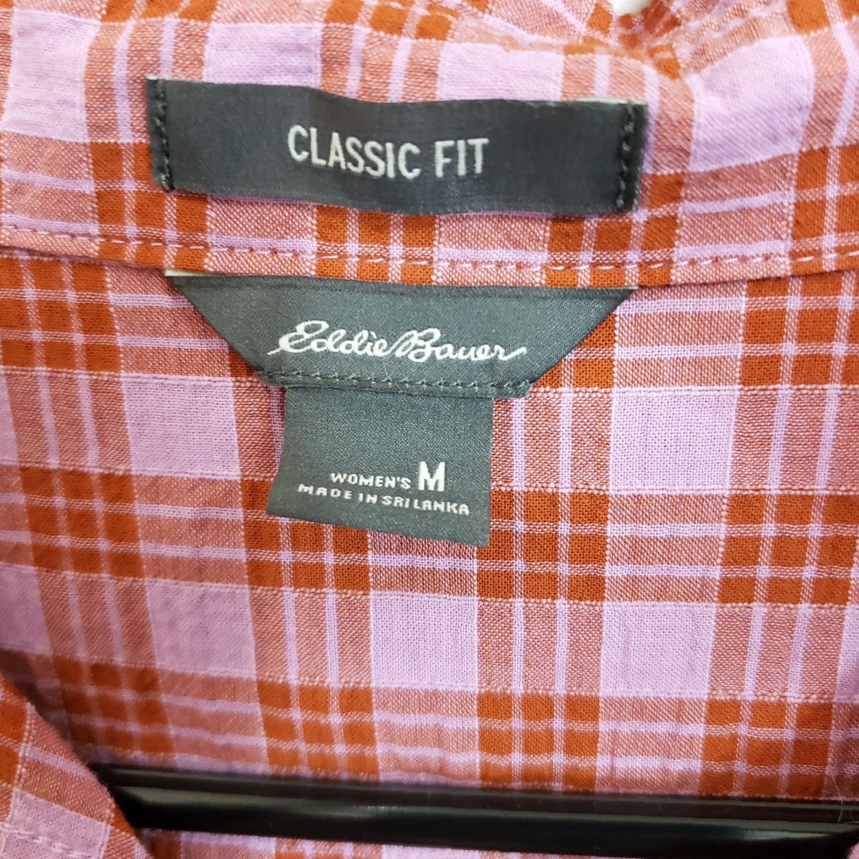 Eddie Bauer Eddie Bauer Womens Button Front Shirt M Purple Red Plaid Shirt Womens Button-Up Casual"} Size M / US 6-8 / IT 42-44 - 6 Thumbnail