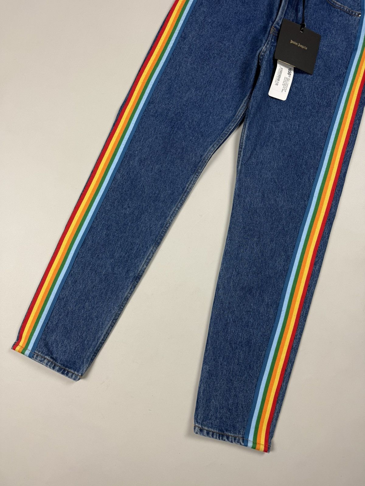 Palm Angels BNWT! Palm Angels Ladies Denim Rainbow Medium Wash Jeans Size 26" / US 2 / IT 38 - 3 Thumbnail