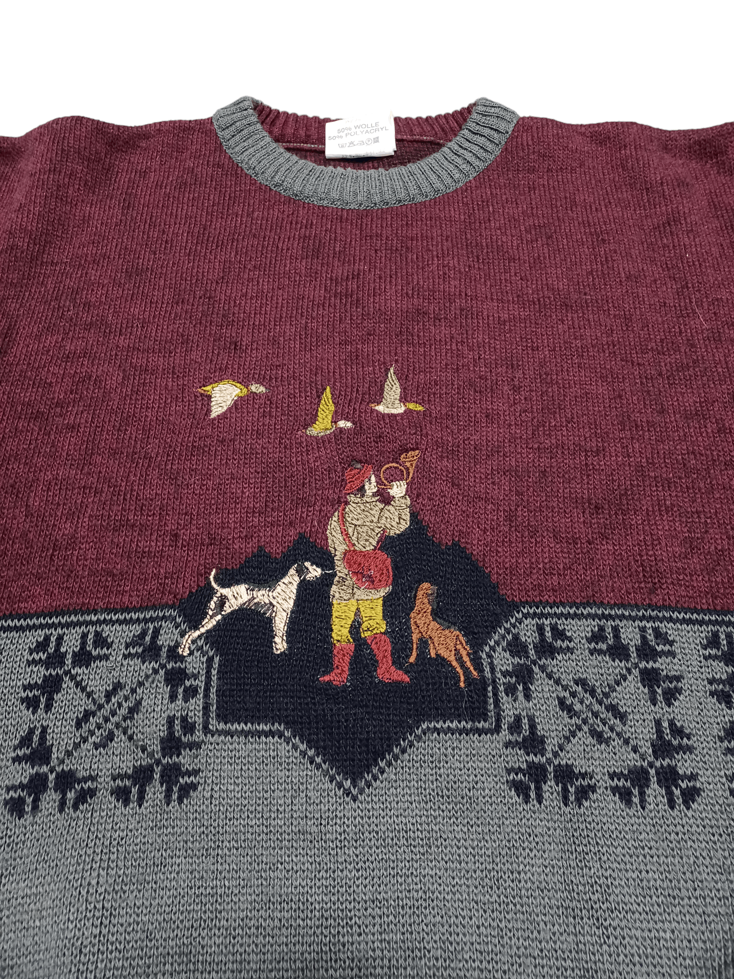 Other VINTAGE OVERSIZE FANTASTIC EMBROIDERED PIC OLDMONEY SWEATER Size US L / EU 52-54 / 3 - 3 Thumbnail