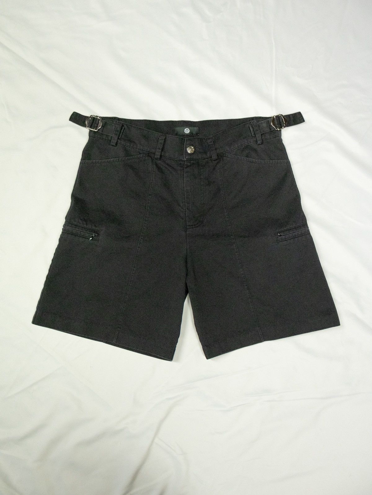 Other Black Adjustable Soft Cotton Twill Shorts Size US 32 / EU 48 - 3 Thumbnail