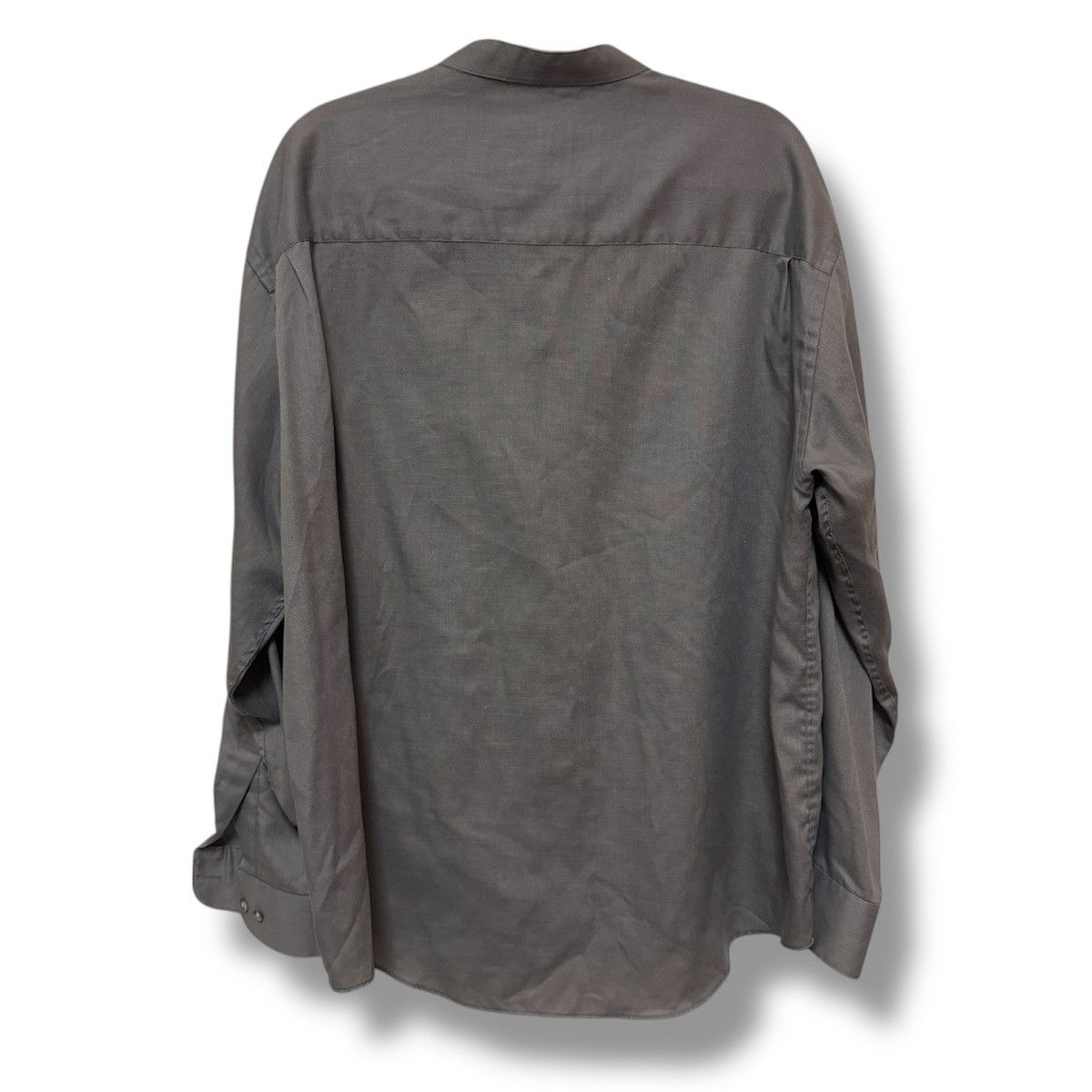 Yves Saint Laurent Yves Saint Laurent Mandarin Collar Grey Button Up Shirt Size US XL / EU 56 / 4 - 2 Thumbnail