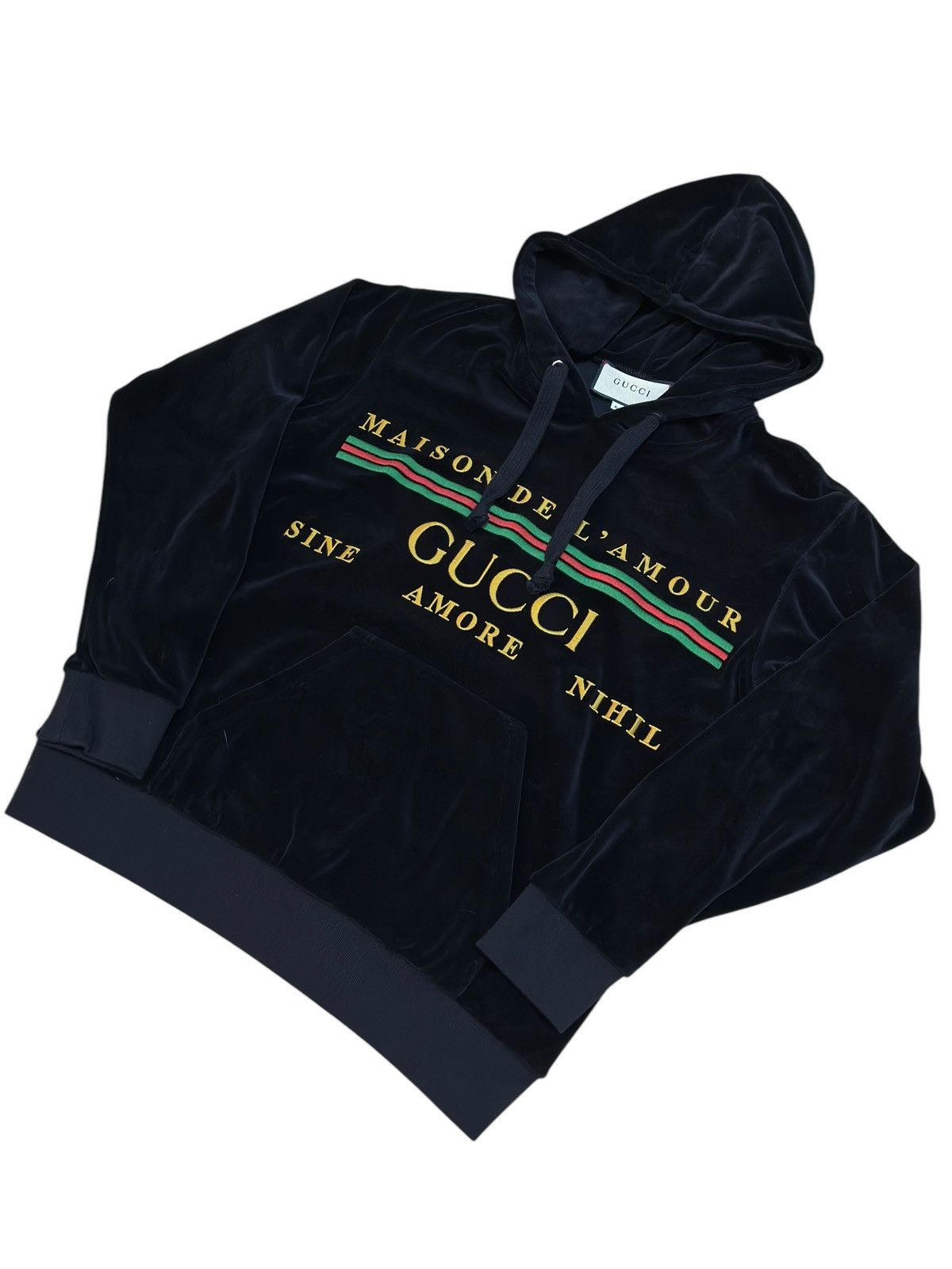 Gucci velvet hoodie clearance