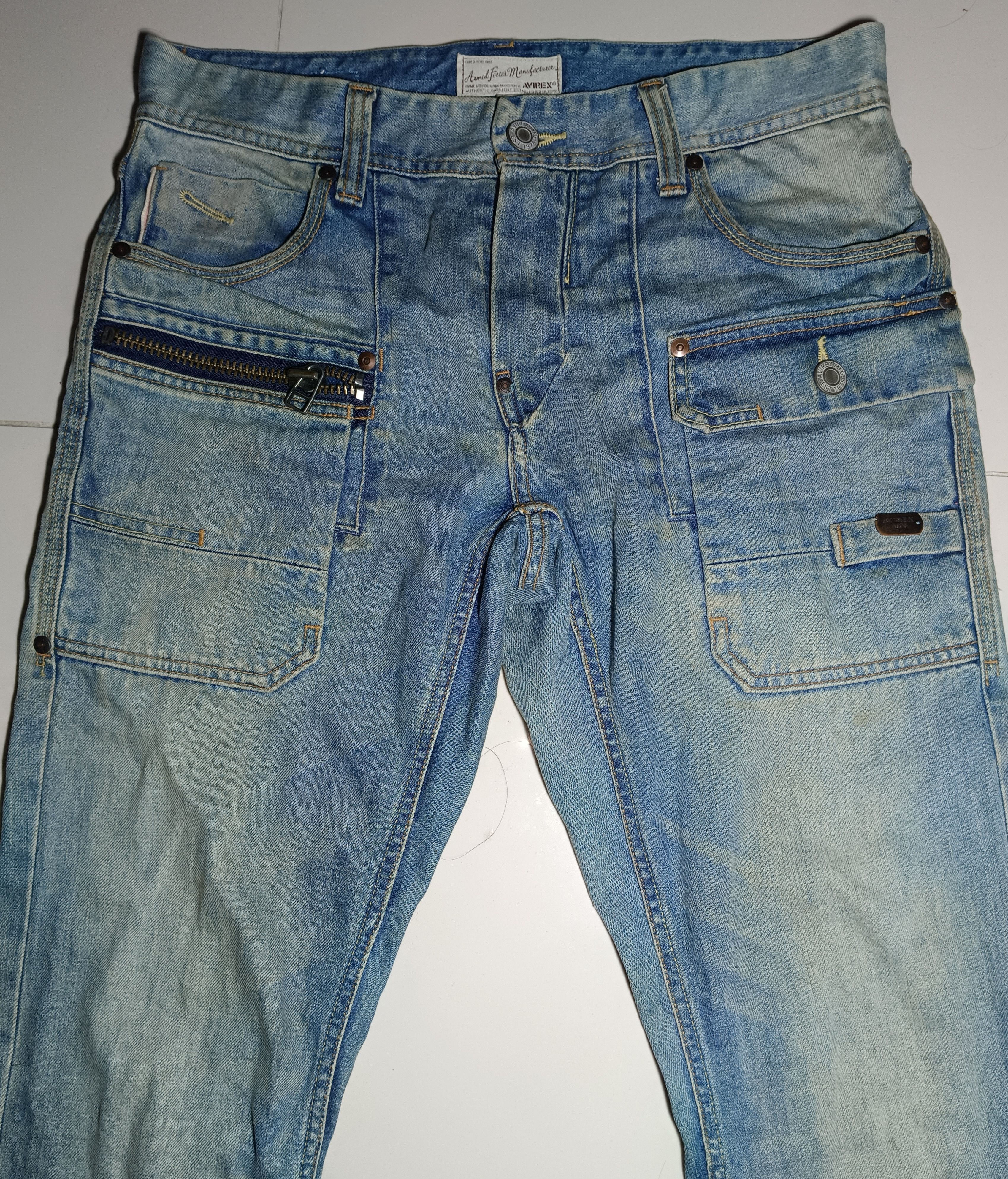 Avirex Avirex U.S Armed Forces Distressed Denim Jeans Size US 32 / EU 48 - 5 Thumbnail