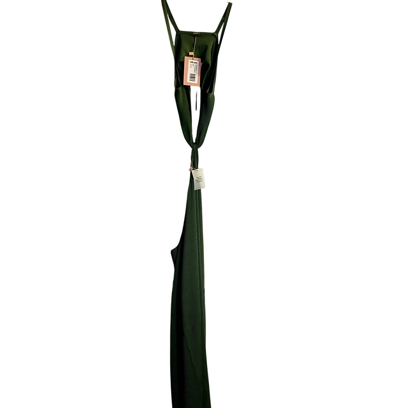 Cult Gaia Serita Knit Midi Dress Size XL Basil Green - crrs.pl