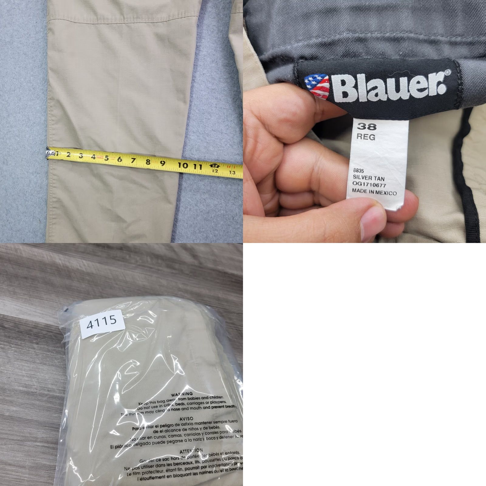 Vintage BLAUER pants mens 38x32 cargo ripstop 8835 TACTICAL OPERATIONAL SILVER TAN Size US 38 / EU 54 - 9 Thumbnail