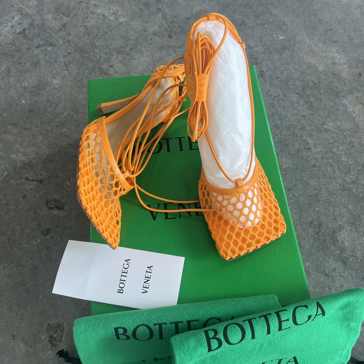Bottega Veneta Bottega Veneta Stretch Sandals Mesh 37.5 Lace-up heel pumps Size US 7.5 / IT 37.5 - 1 Thumbnail