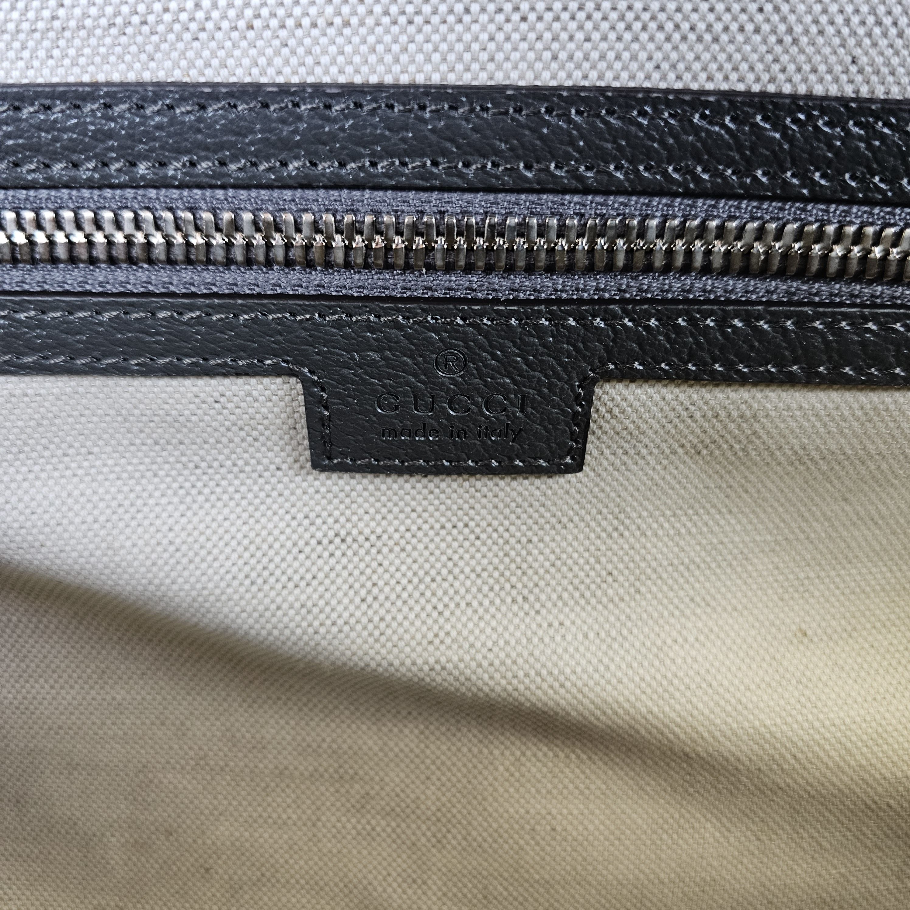 Gucci Gucci Ophidia Medium $2750 Grey/Black Duffle Bag New Size ONE SIZE - 12 Thumbnail
