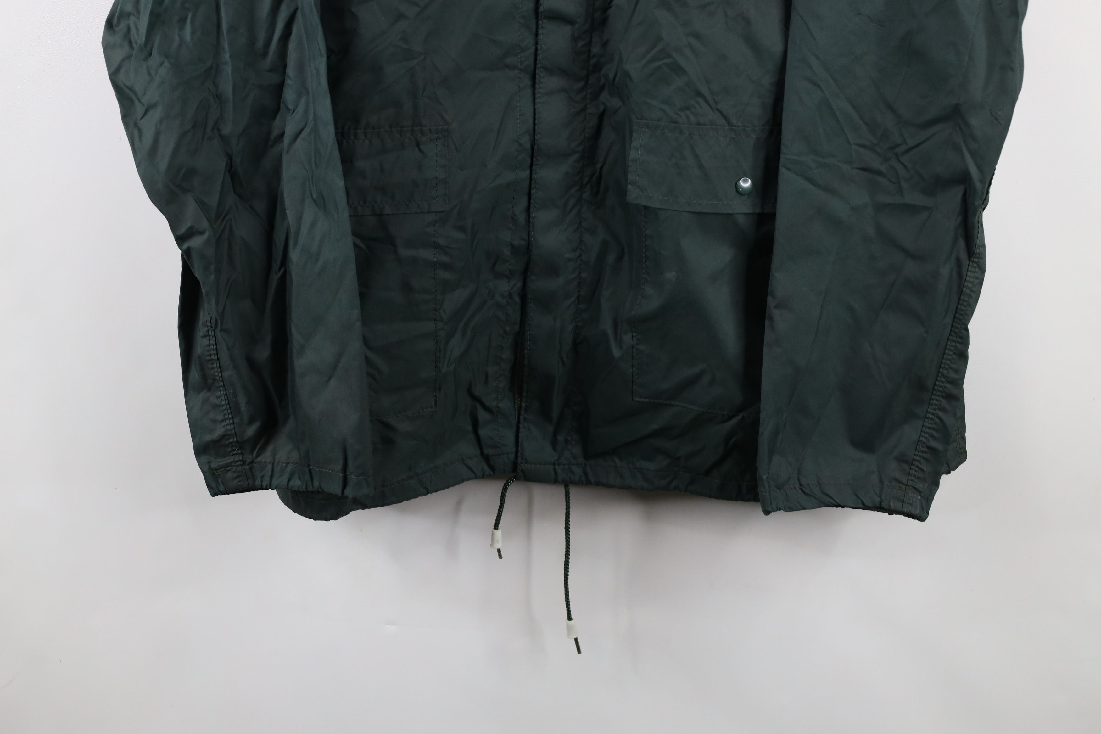 Vintage Vintage 90s Streetwear Hooded Rain Windbreaker Jacket Green Size US XL / EU 56 / 4 - 4 Thumbnail
