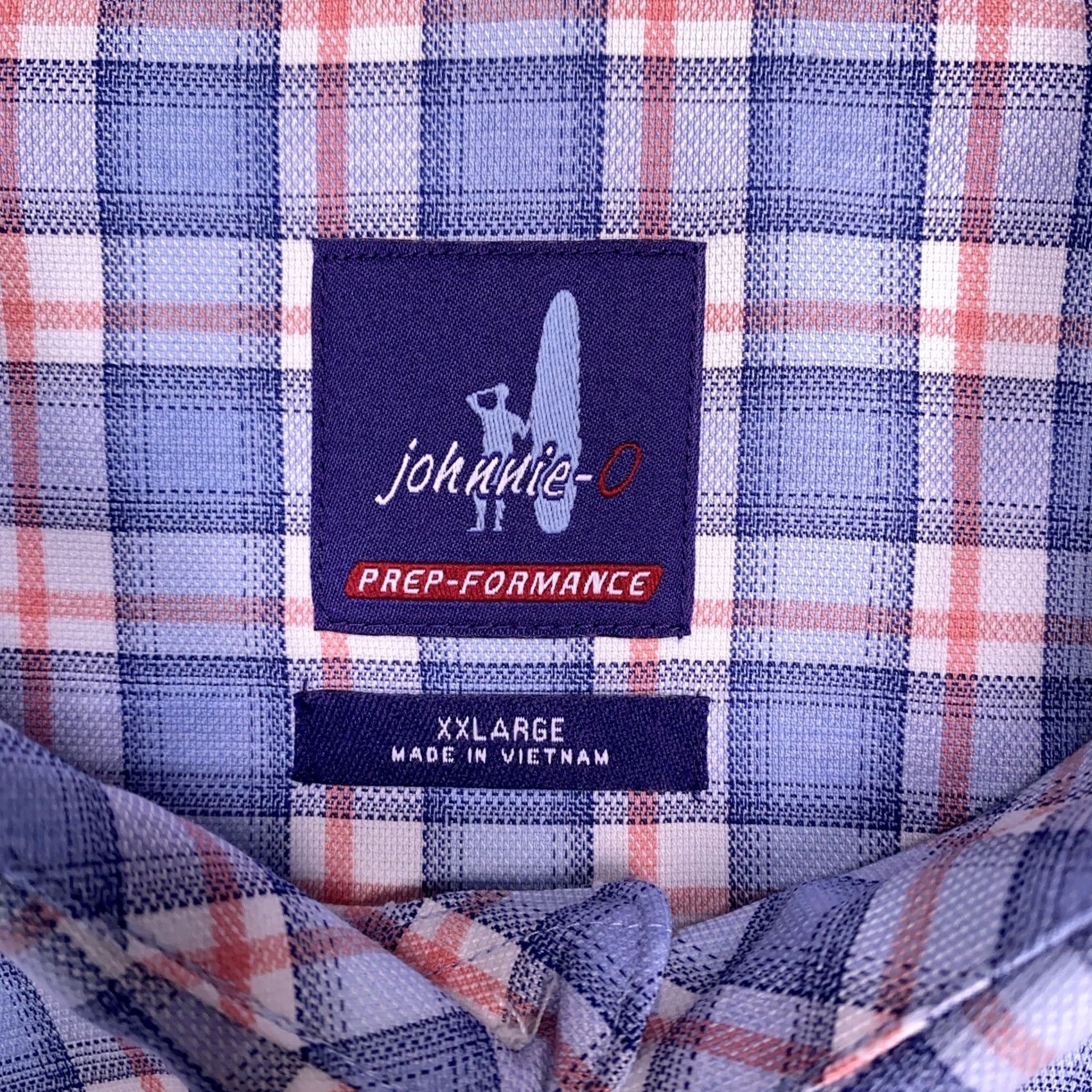 johnnie-O johnnie-O Prepformance Shirt Mens 2XL Blue Plaid Button Up Stretch Shirt Size US XXL / EU 58 / 5 - 6 Thumbnail