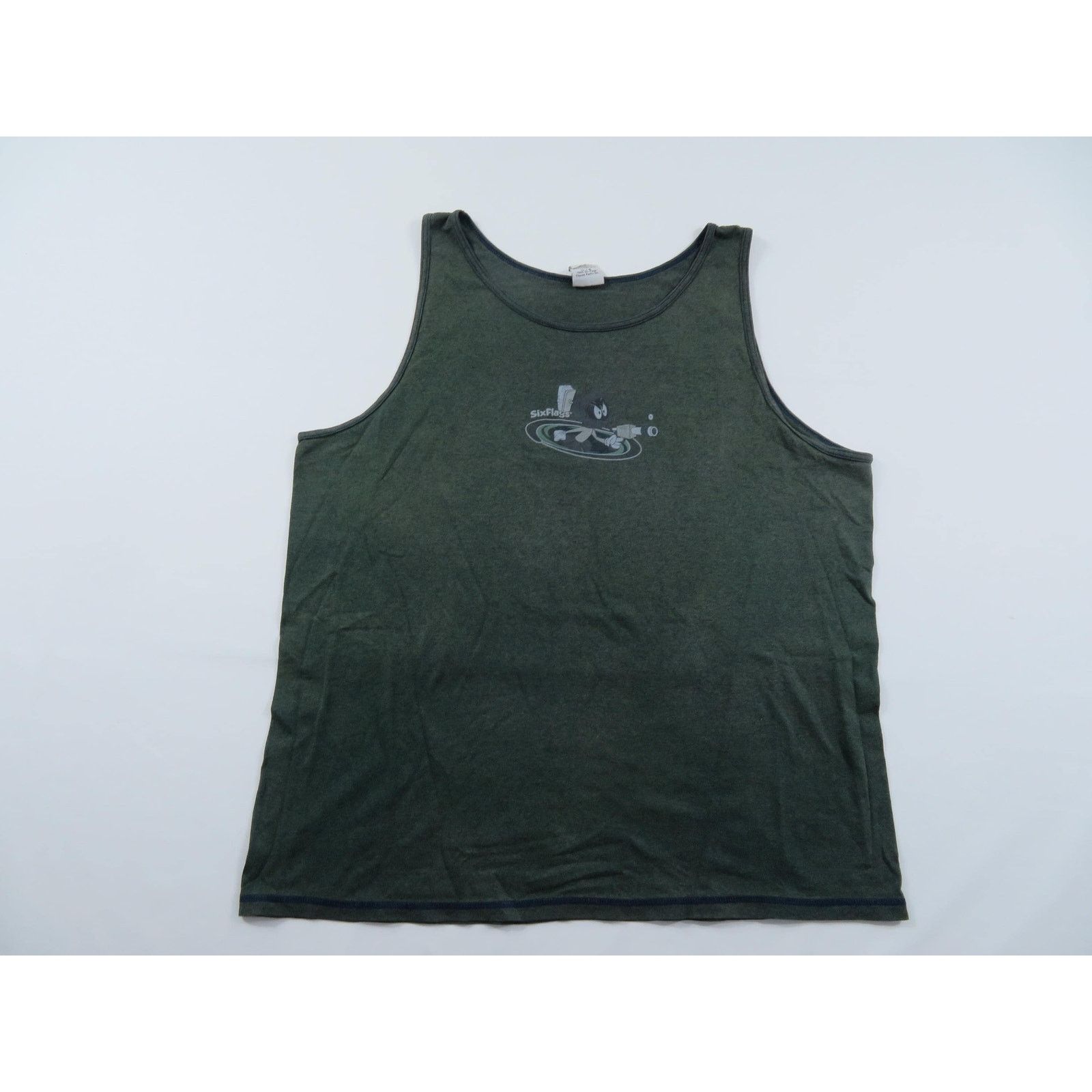 Other Marvin the Martian Six Flags Tank Top Green Sz XL? 1990s Size US XL / EU 56 / 4 - 1 Thumbnail