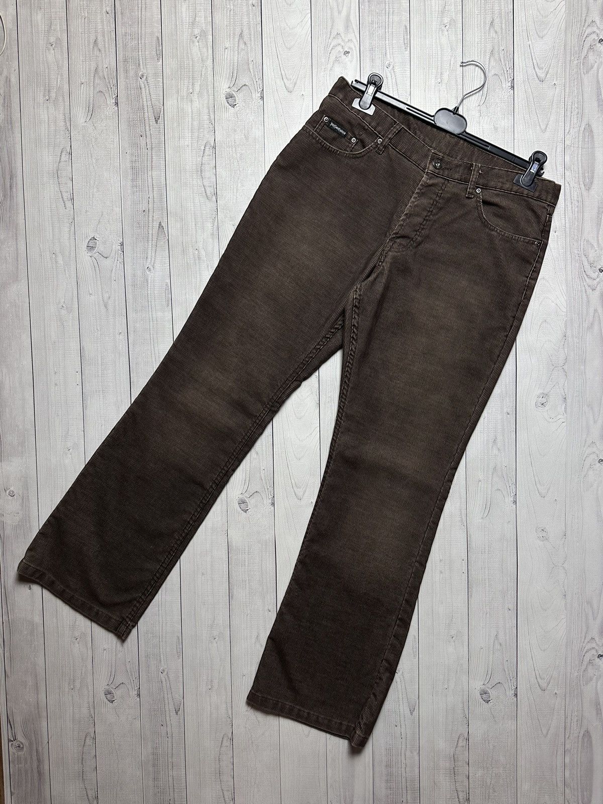 Vintage × Yves Saint Laurent Vintage Yves Saint Laurent denim jeans velvet size 34 logo Size US 33 - 5 Thumbnail