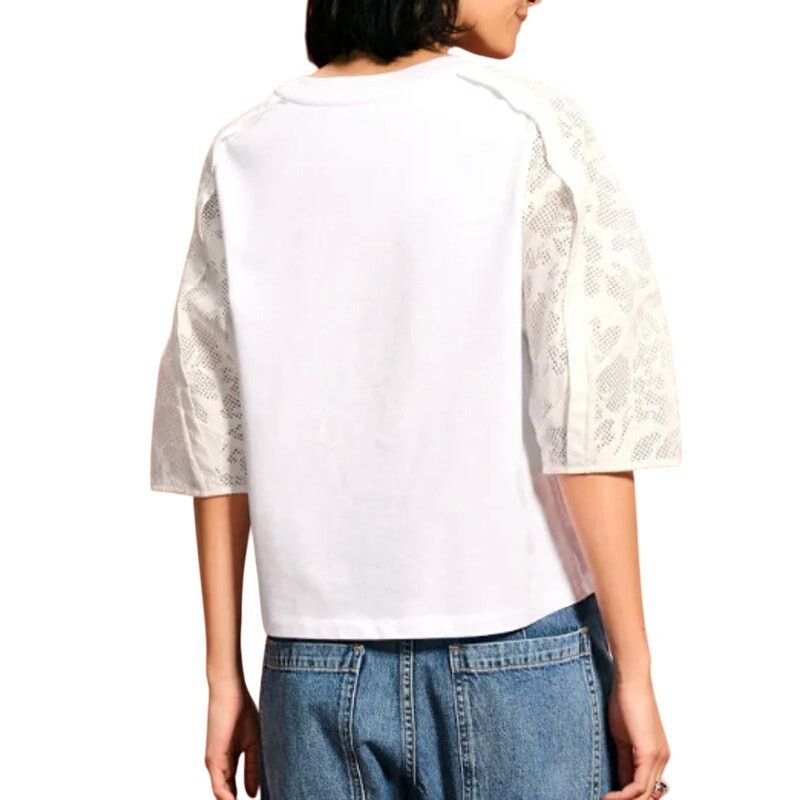 3.1 Phillip Lim 3.1 Phillip Lim x RTR Bonded Lace T-Shirt in White, Size M Size M / US 6-8 / IT 42-44 - 3 Thumbnail