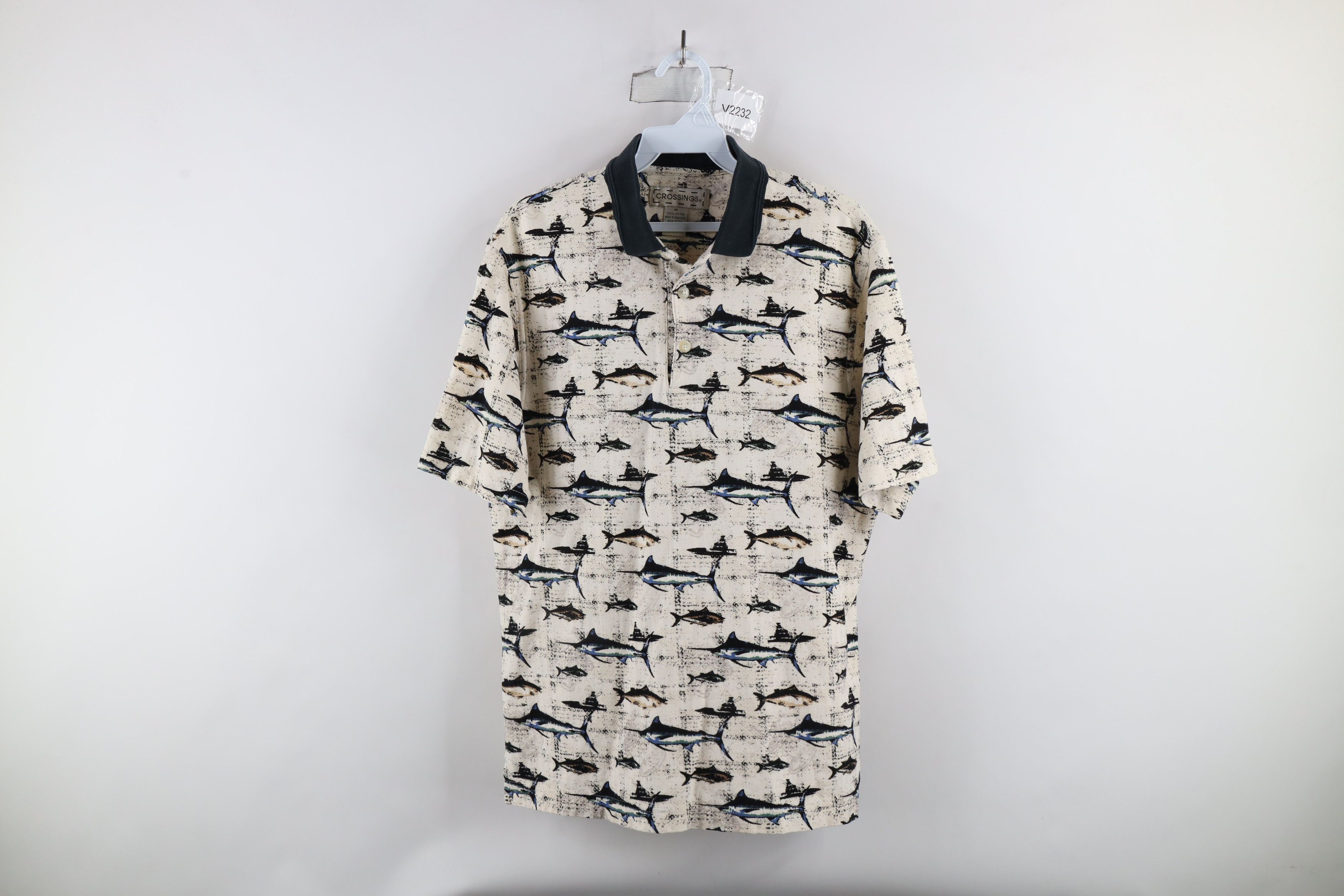 Vintage Vintage 90s Streetwear Over Print Collared Golf Polo Shirt Size US M / EU 48-50 / 2 - 1 Thumbnail