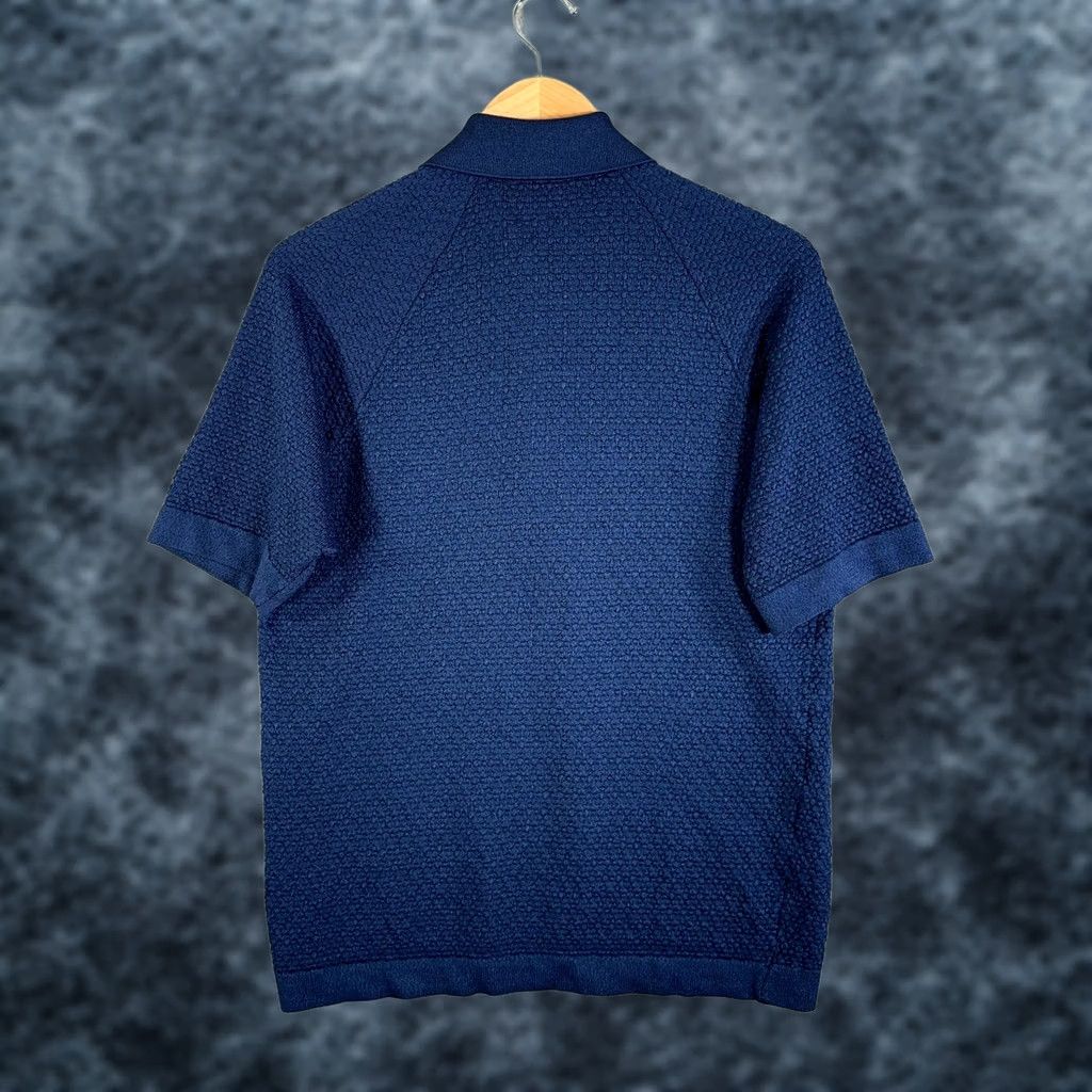 Vintage VINTAGE Donegal Coleseta Polo Shirt M Blue 60s 70s Retro Rockabilly Button-Down Collar Mens Polo Shirt Medium Bubble Texture Knit 60s 70s Size US M / EU 48-50 / 2 - 1 Thumbnail