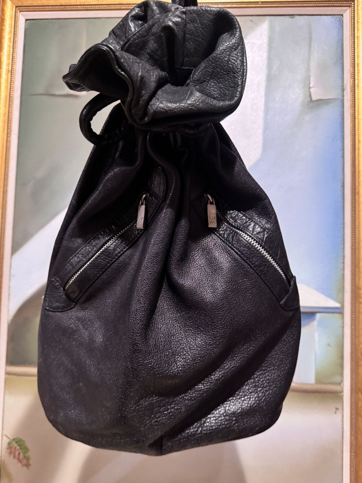 Issey Miyake Issey Miyake vintage leather drawstring backpack Size ONE SIZE - 7 Thumbnail
