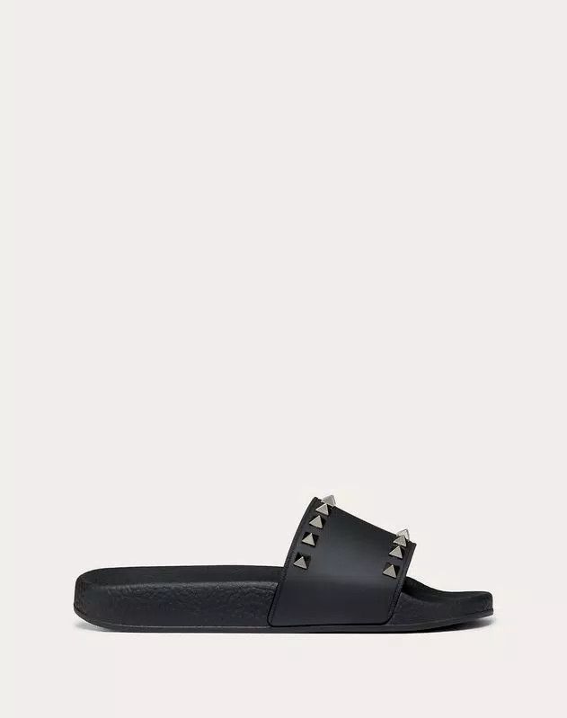 Valentino o1s1wg110625 Rubber Rockstud Slide in Black Size US 6 / IT 36 - 1 Preview