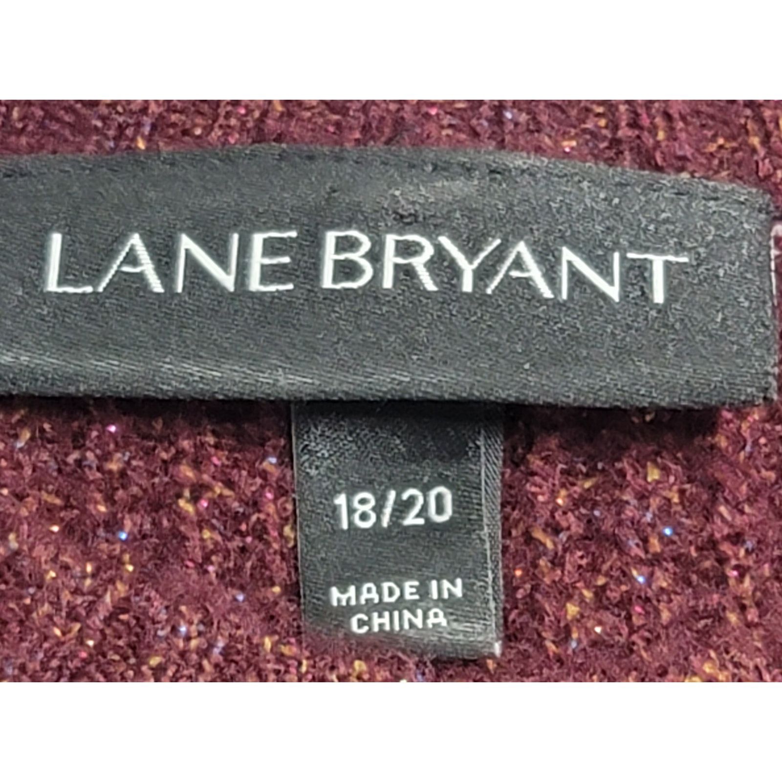 Other Lane Bryant Burgundy Metallic Ribbed Knit Sweater 18 20 Size XXL / US 16-18 / IT 52-54 - 4 Thumbnail