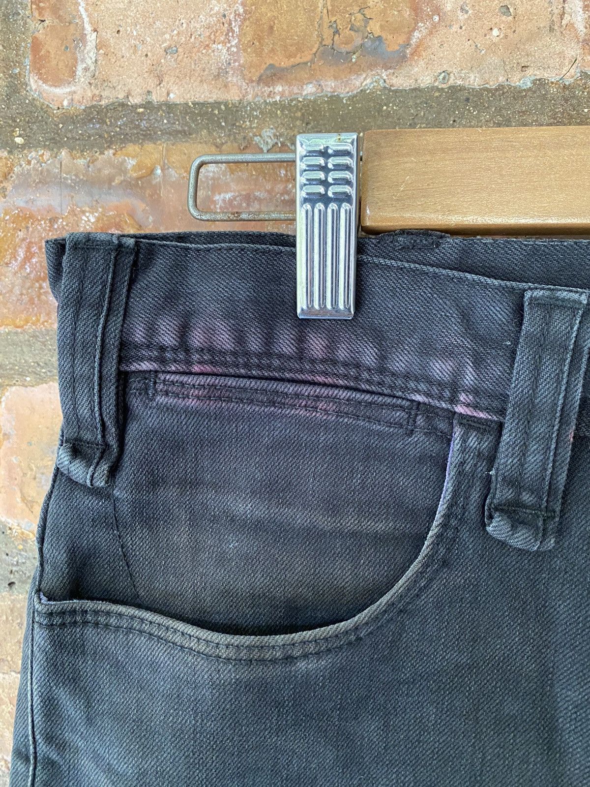 Japanese Brand × Lad Musician × Nonnative 2000s Nonactive black raw denim pants Size US 33 - 9 Thumbnail