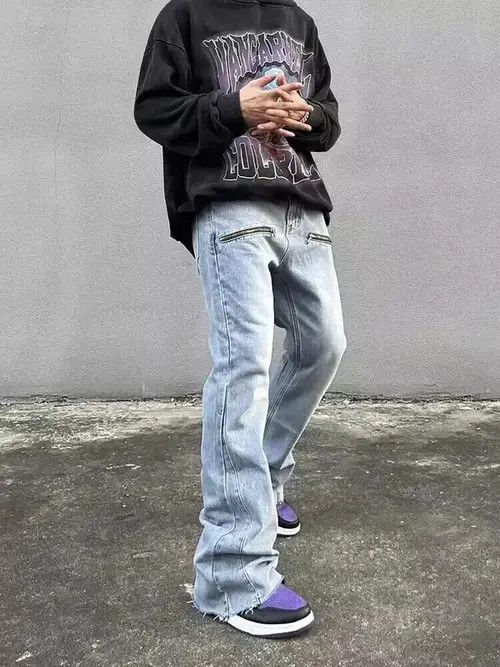 Japanese Brand VIBE Vintage washed light blue zippered bootcut jeans Size US 32 / EU 48 - 3 Thumbnail