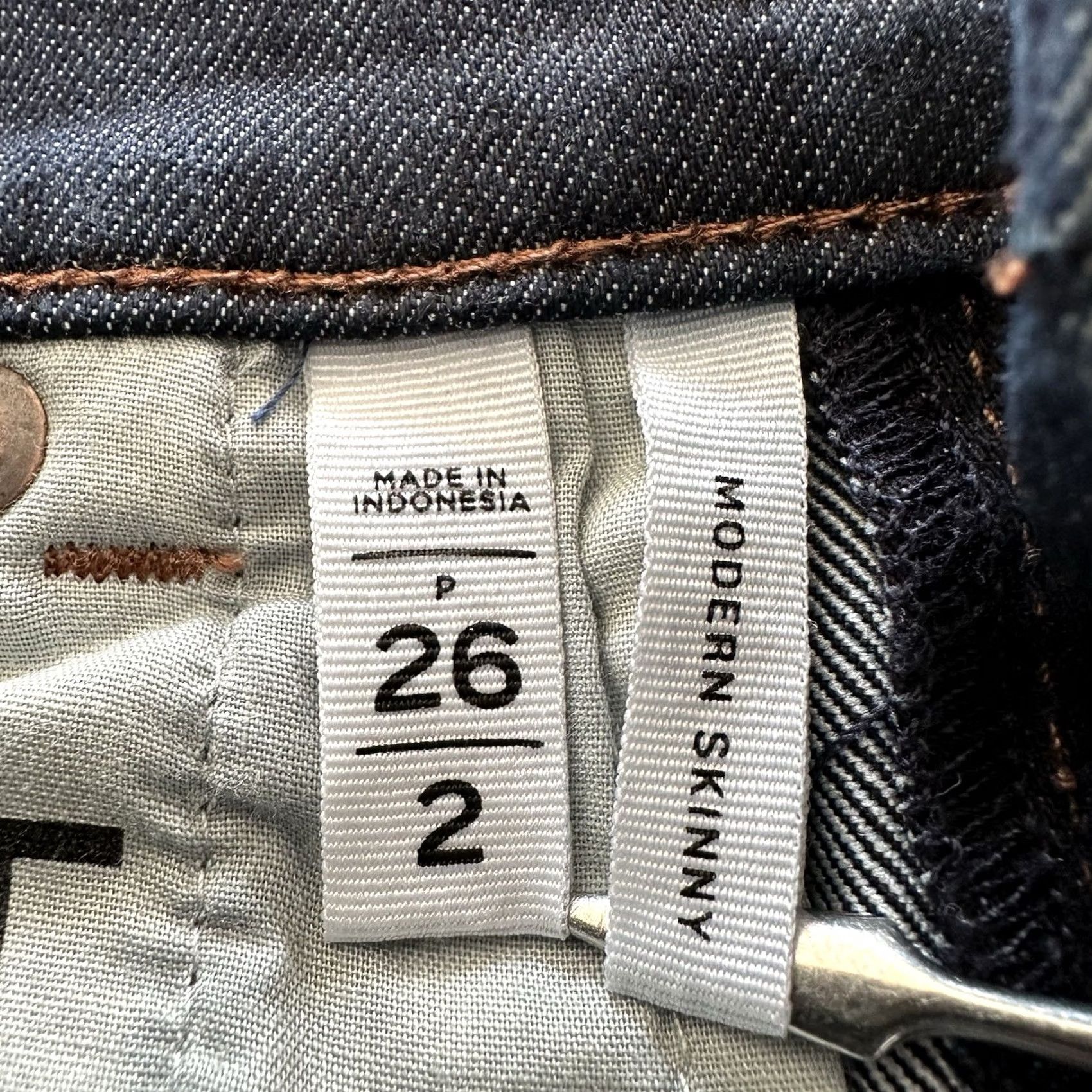 Loft LOFT Ann Taylor Loft Modern Jeans Skinny Womens 2 26x25 Dark Wash Stretch Denim 5-Pocket Womens Jeans Size 26" / US 2 / IT 38 - 5 Thumbnail