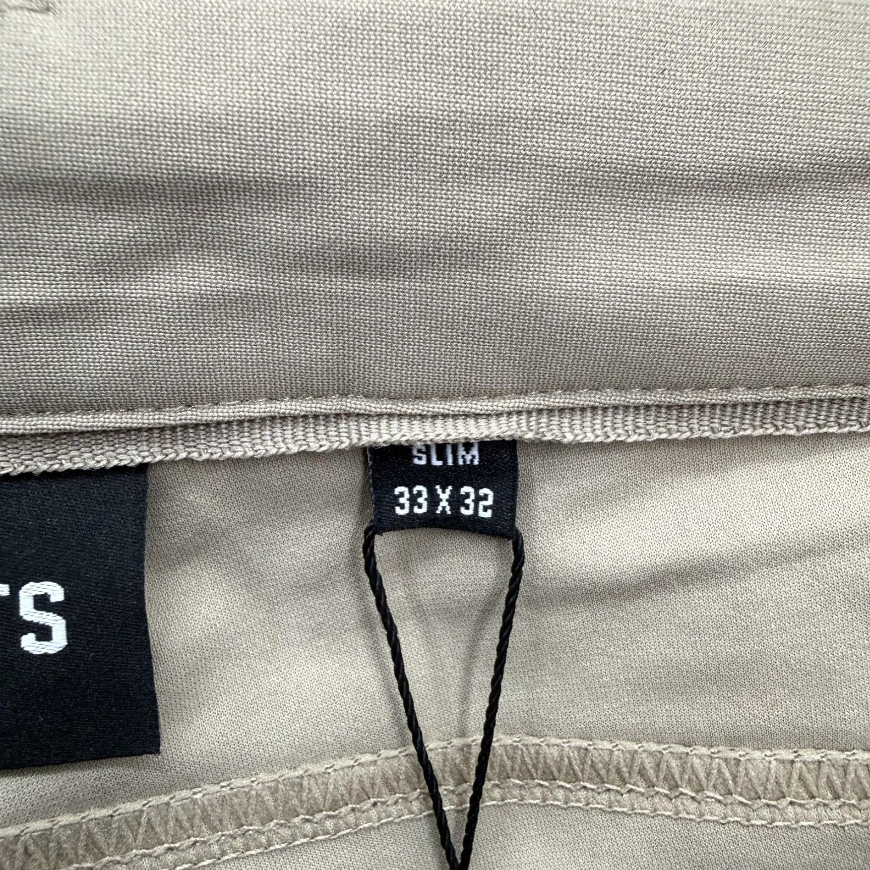 Cuts Cuts Mens 5-Pocket Chino Pants Slim Versaknit 33x32 Beige AU 5-Pocket Zipper Button Logo Flat Front Tapered Casual Business Size US 33 - 4 Thumbnail