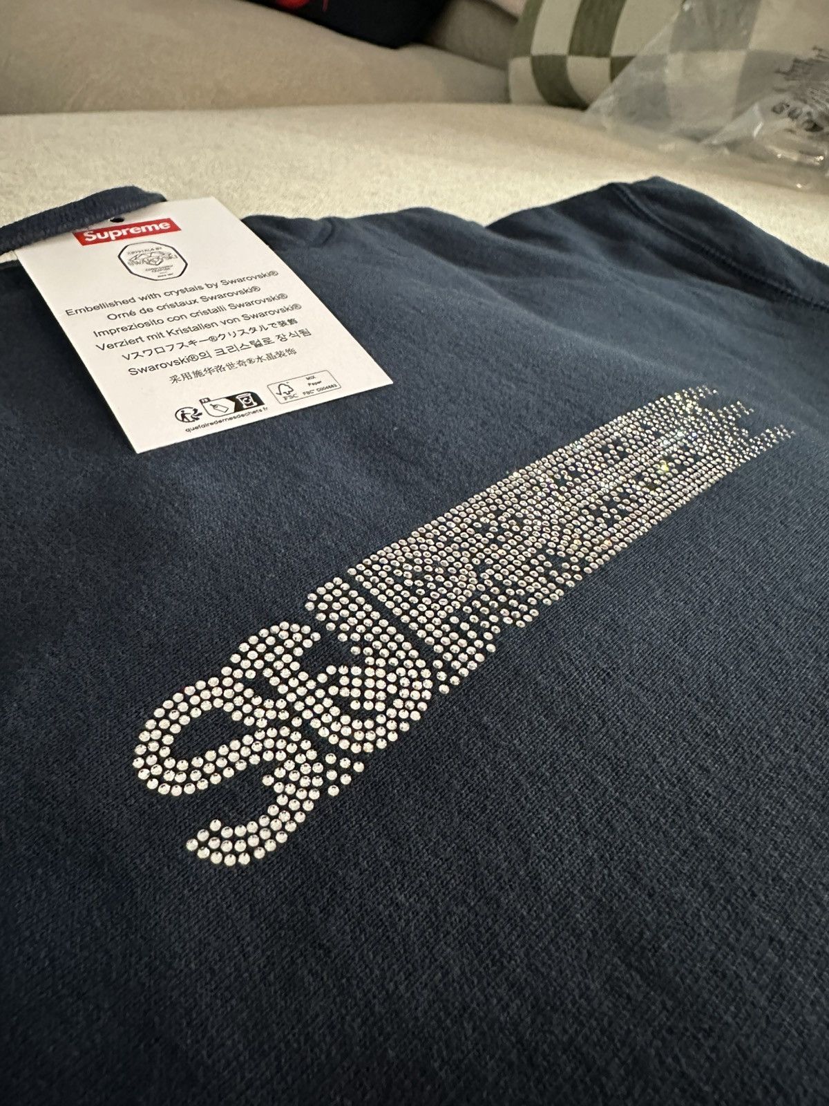 Supreme × Swarovski Supreme x Swarovski Motion Hooded NAVY Size M Size US M / EU 48-50 / 2 - 1 Thumbnail