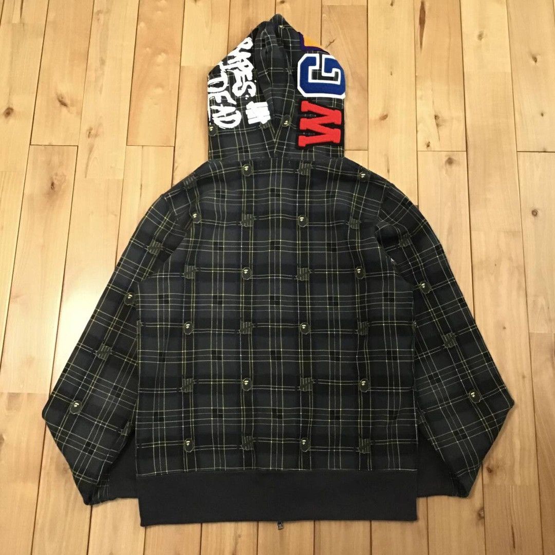 Bape × Undefeated BAPE × Undefeated Check Shark full zip Hoodie a bathing ape Size US M / EU 48-50 / 2 - 3 Thumbnail
