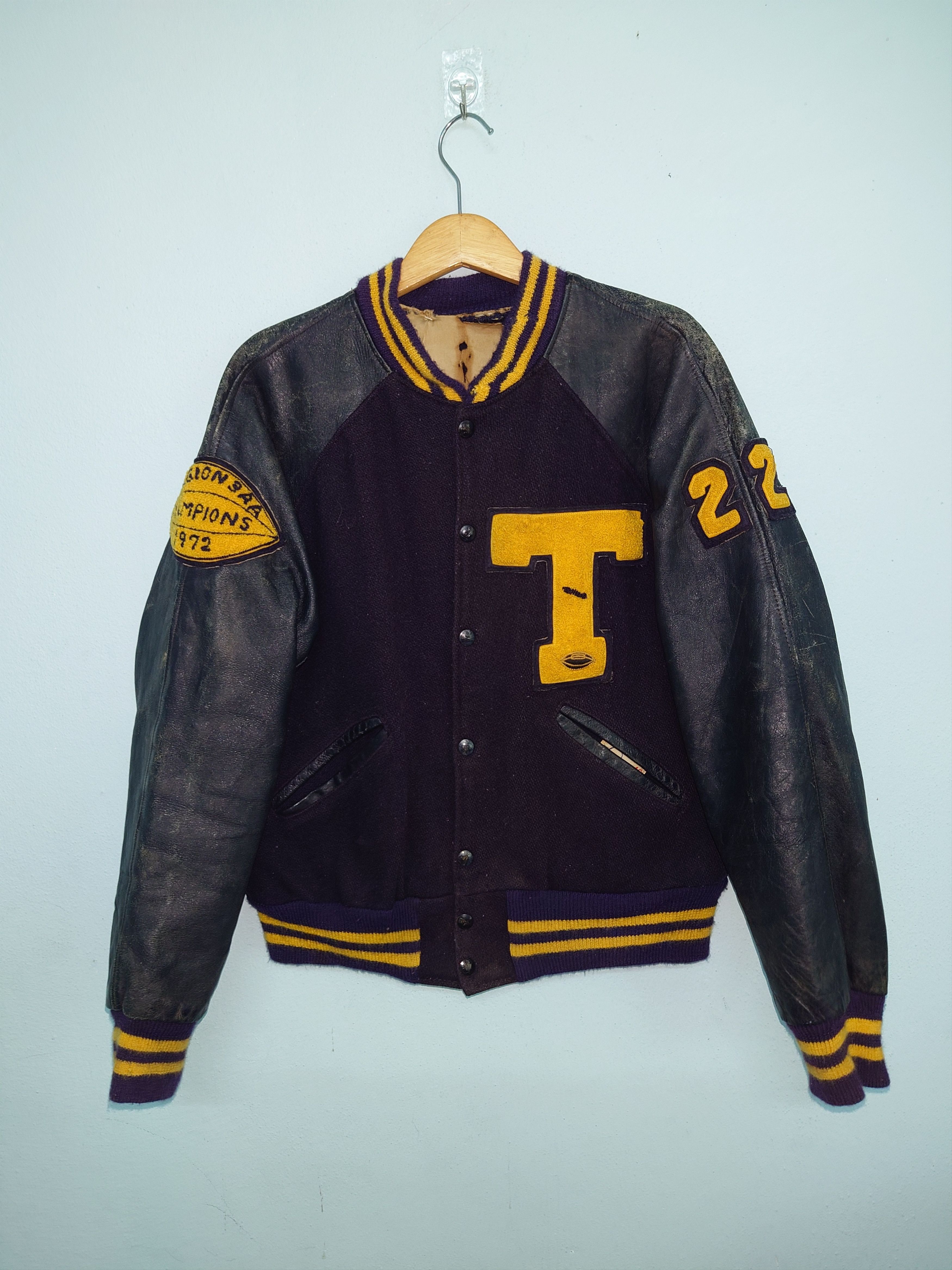 Vintage Vintage 70s Speedline Athletic Wear Letterman Jacket Size US L / EU 52-54 / 3 - 1 Thumbnail