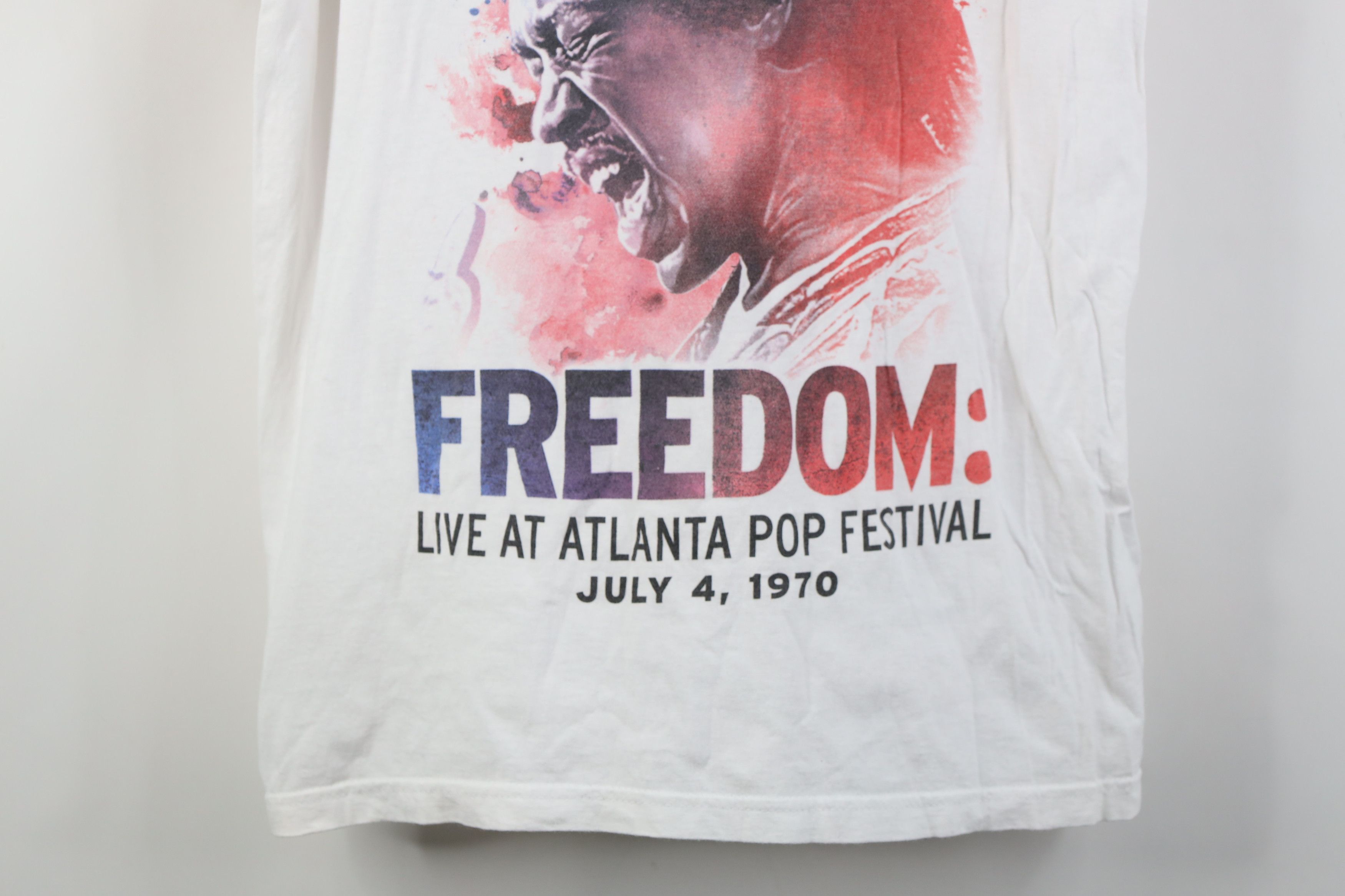 Vintage Retro Y2K 1970 Atlanta Pop Festival Jimi Hendrix T-Shirt Size M / US 6-8 / IT 42-44 - 3 Thumbnail