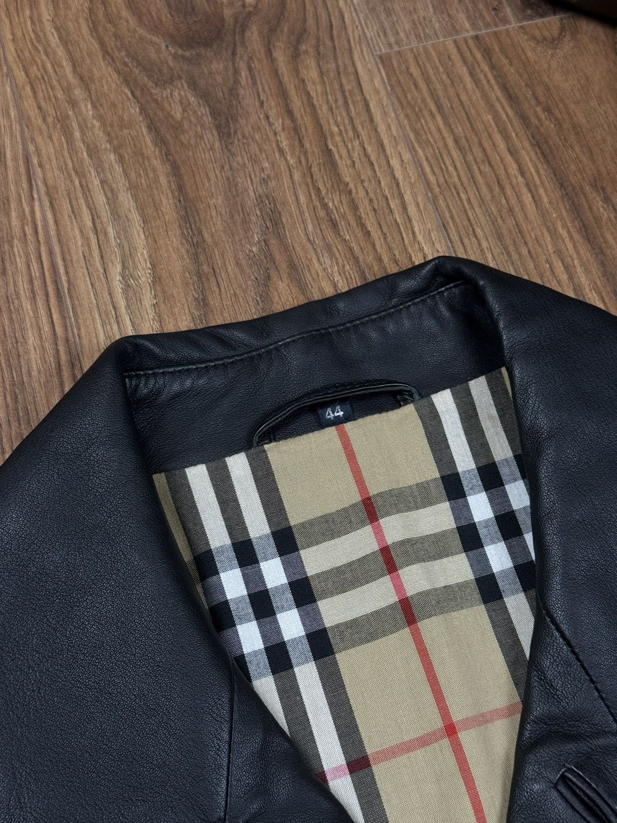 Burberry Vintage leather jacket Burberry original luxury casual item Size US XL / EU 56 / 4 - 3 Thumbnail
