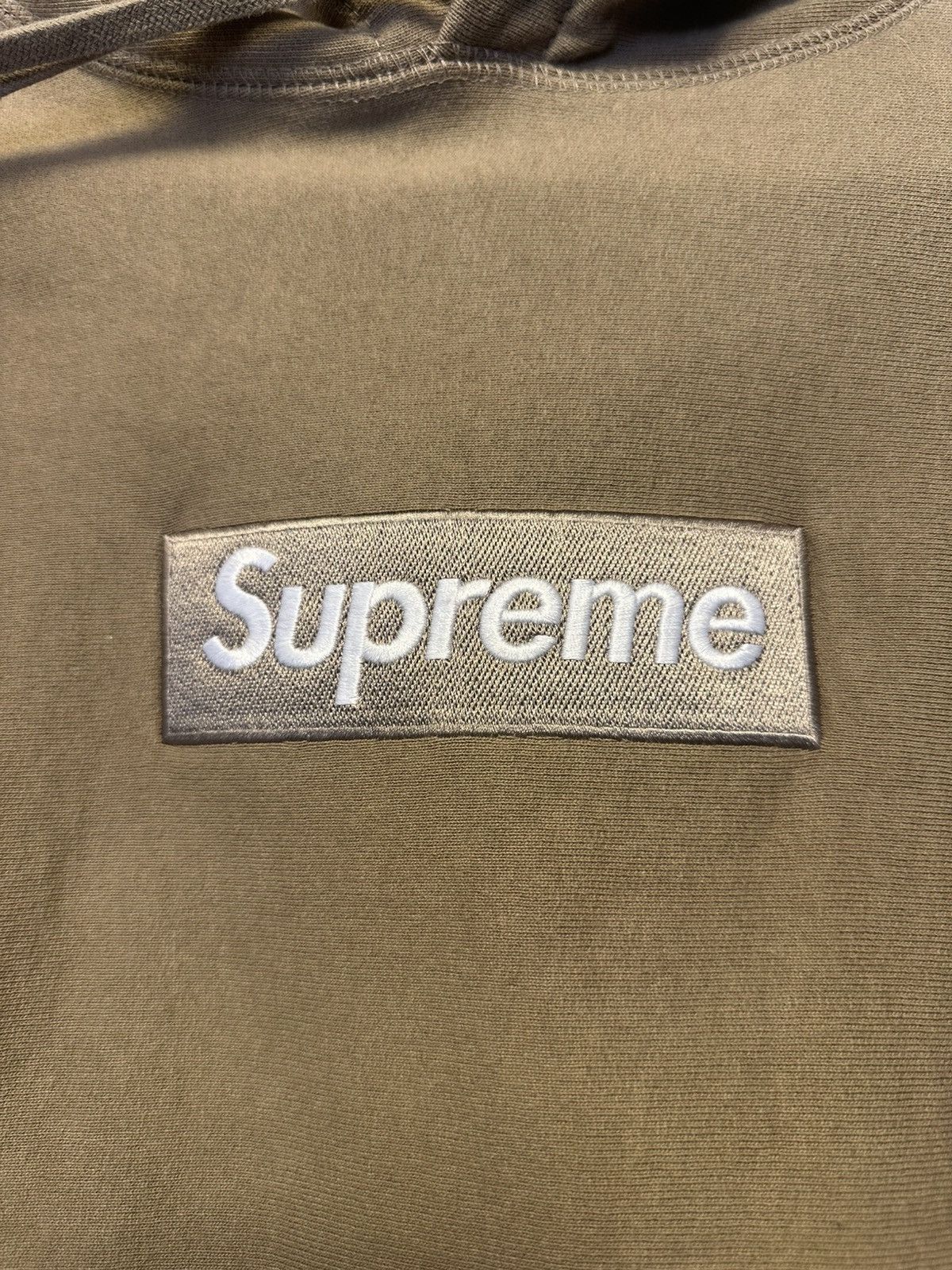Supreme Supreme Box Logo Dark Sand Hoodie Size US M / EU 48-50 / 2 - 2 Thumbnail