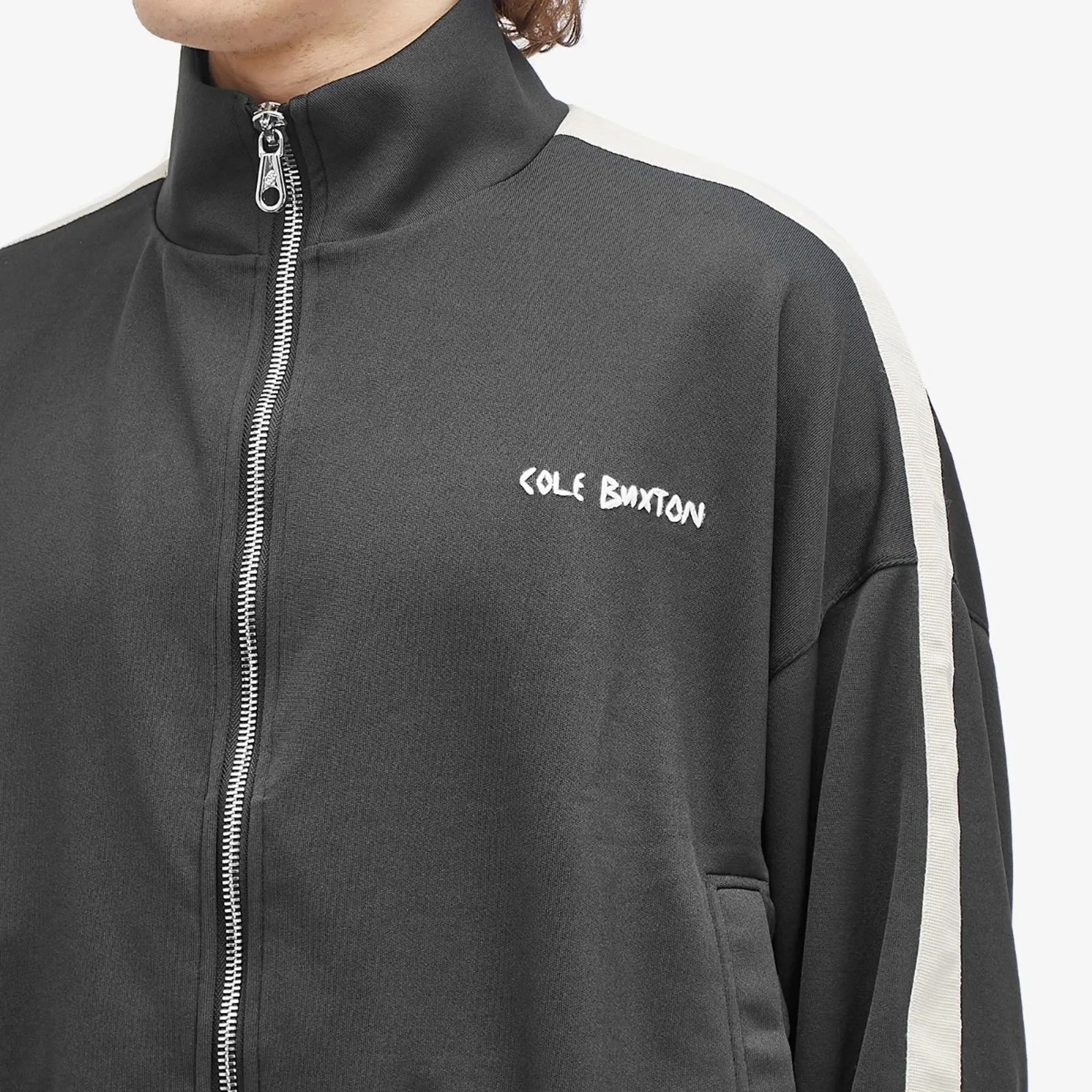 Cole Buxton Black Crochet Logo Oversized Tape Track Jacket Size US S / EU 44-46 / 1 - 4 Thumbnail