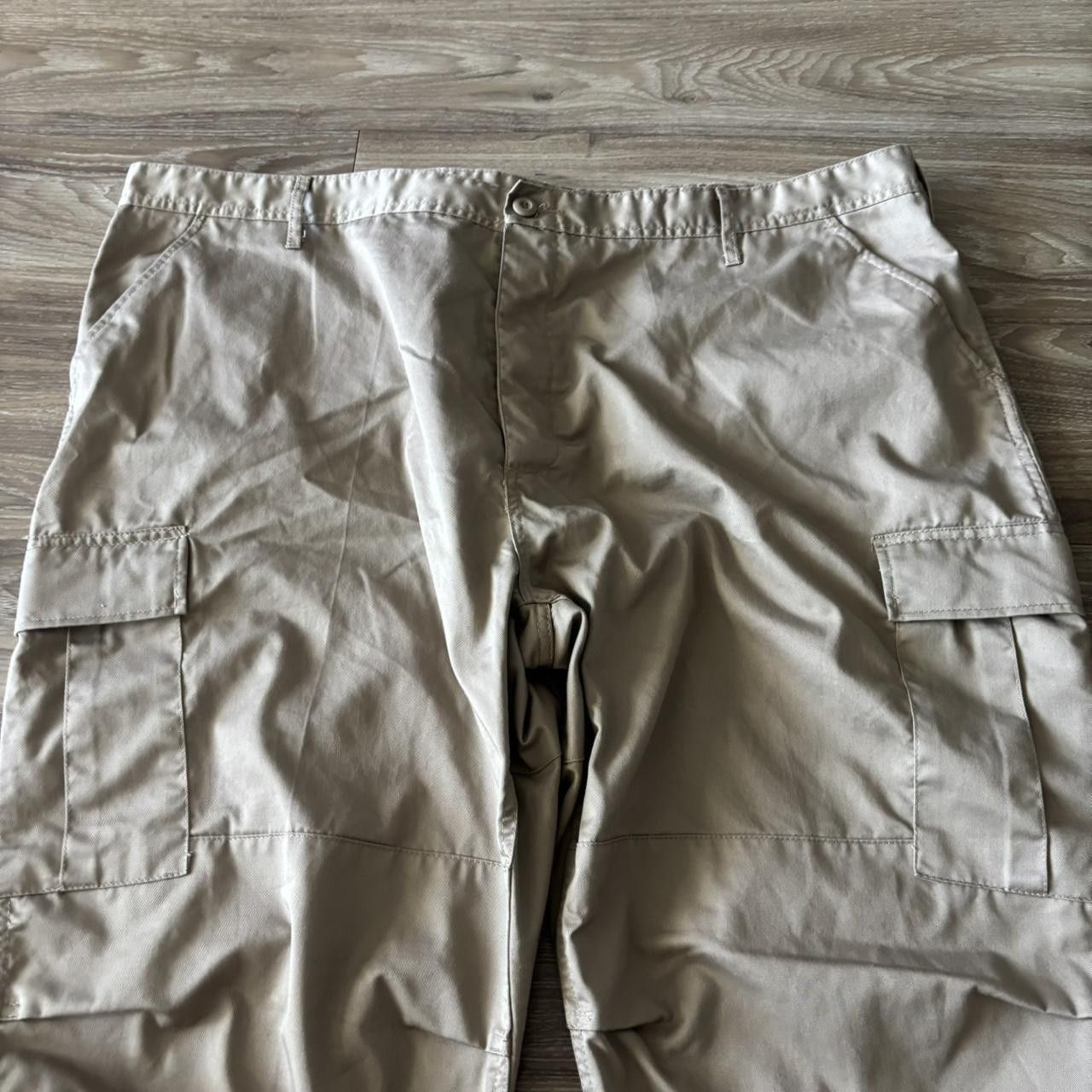 Vintage Crazy Vintage Y2K/2000s Super Baggy Khaki Streetwear Skater Cargo Pants! 48x31 Size US 44 / EU 60 - 5 Thumbnail