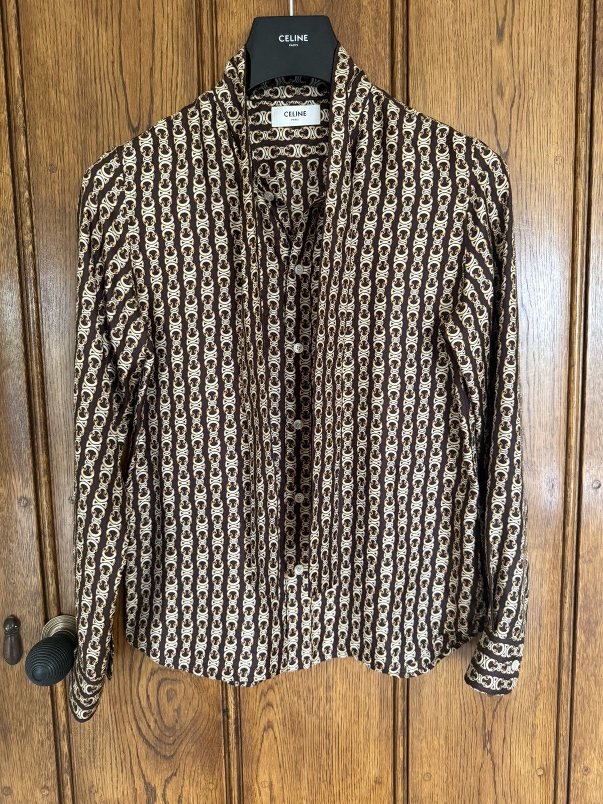 Celine FW24 $1.8k Celine Triomphe silk bow tie shirt Hedi Slimane Size US S / EU 44-46 / 1 - 3 Thumbnail