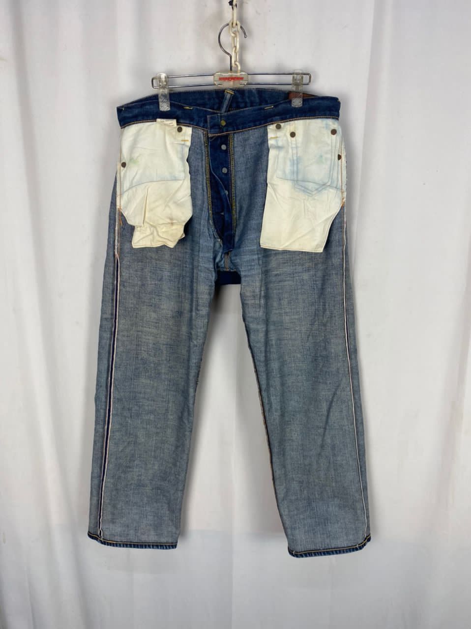 Evisu × Japanese Brand Vintage evisu selvedge distressed denim jeans by yamane Size US 34 / EU 50 - 10 Thumbnail